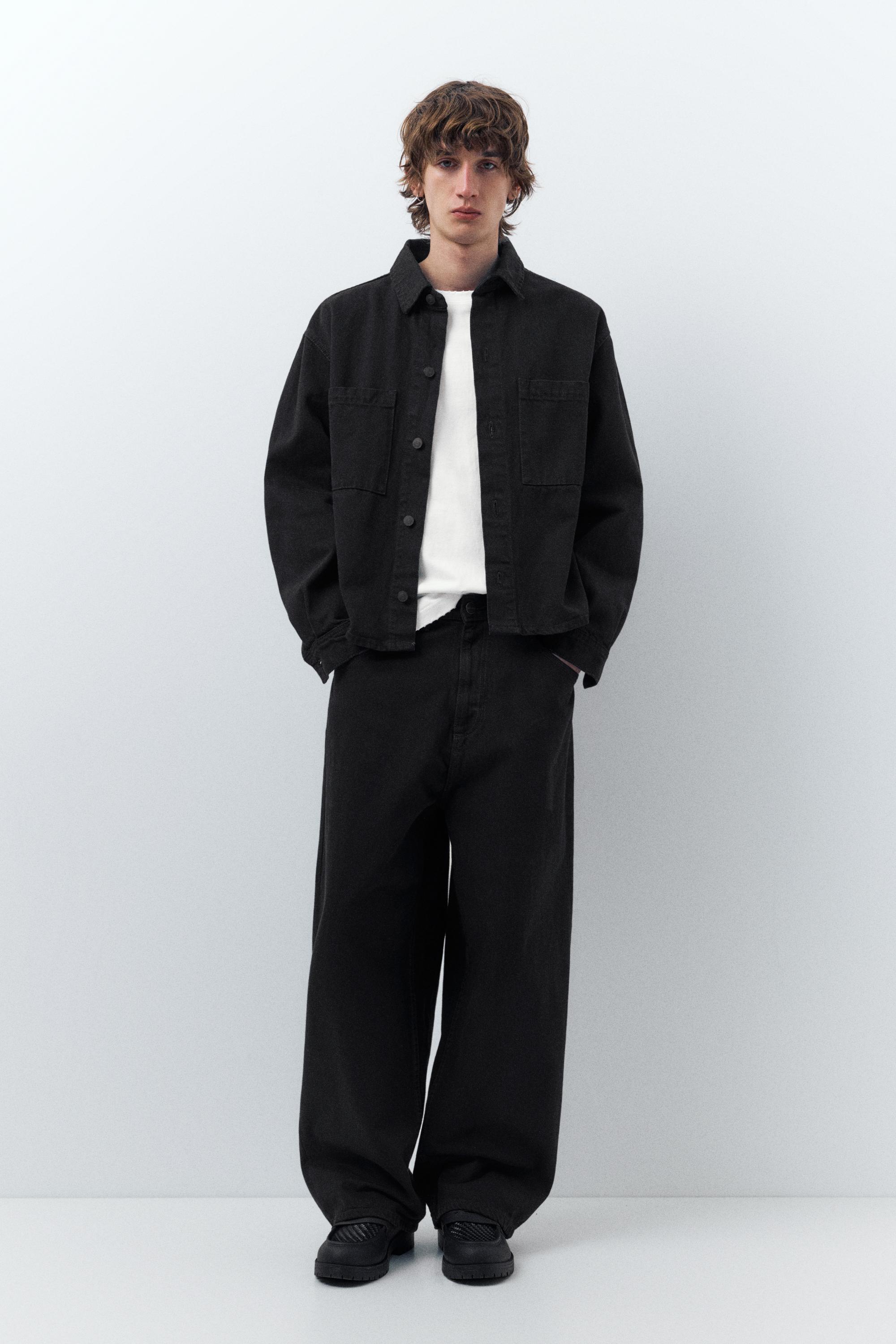 Uzun kollu denim ceket - Görsel 9