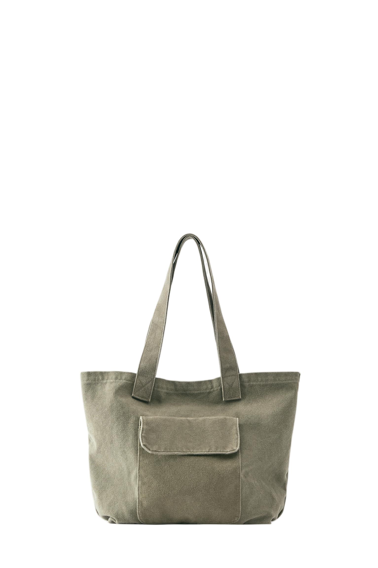 Canvas tote bag — Khaki (alternate view)