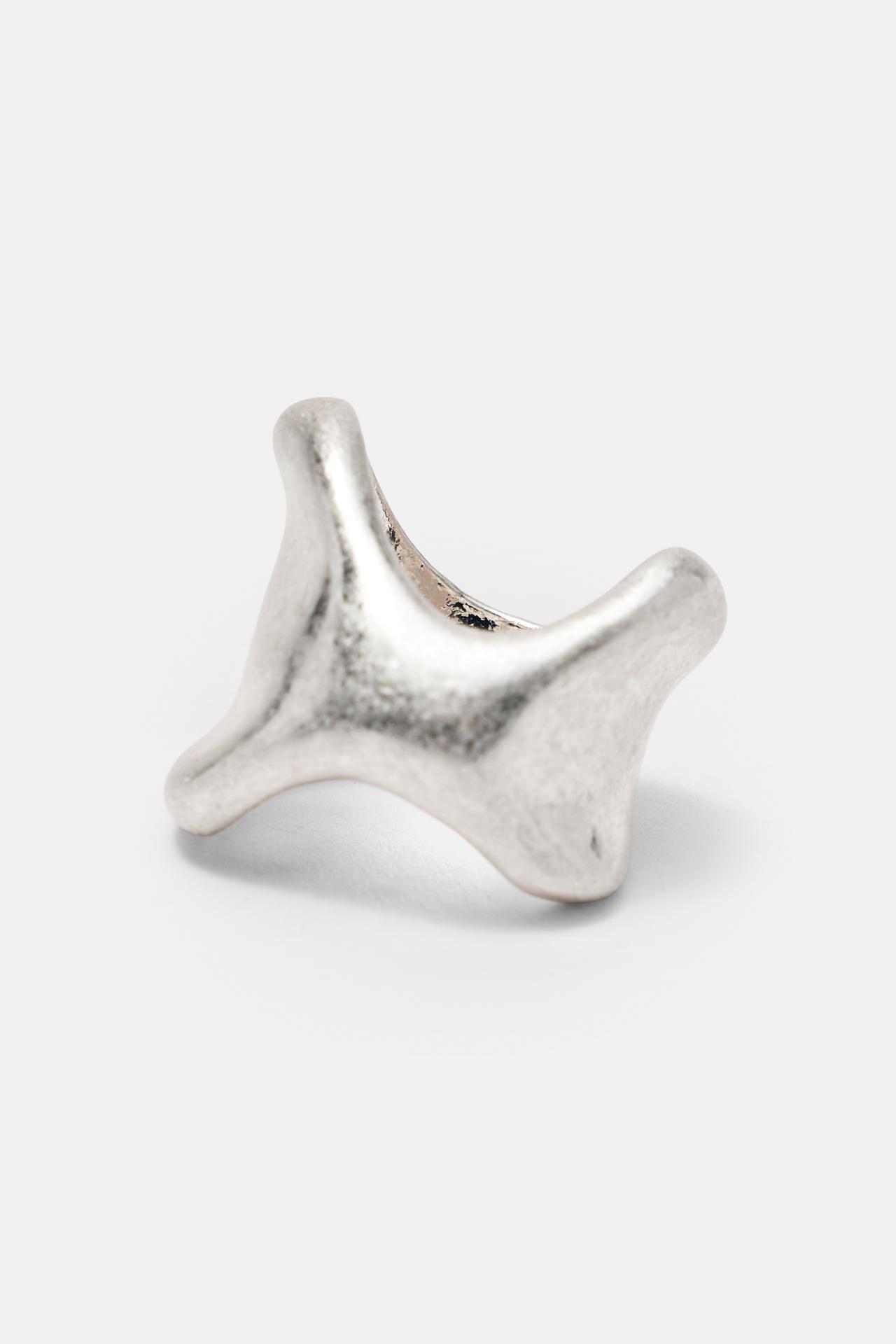 Pack of 2 irregular rings — Silver