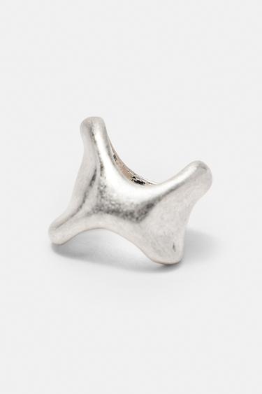 Pack of 2 irregular rings — Silver 3