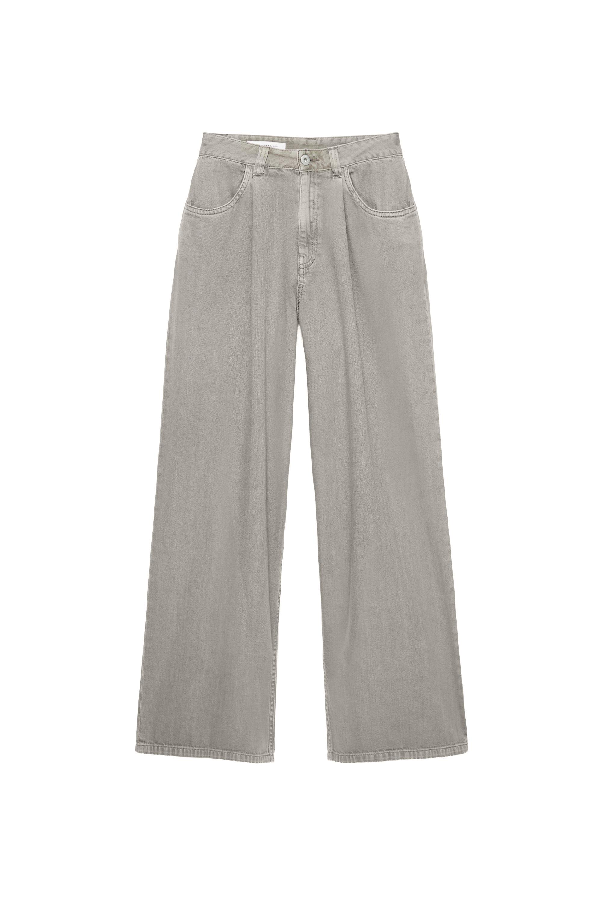Wide leg plili jean - Görsel 4