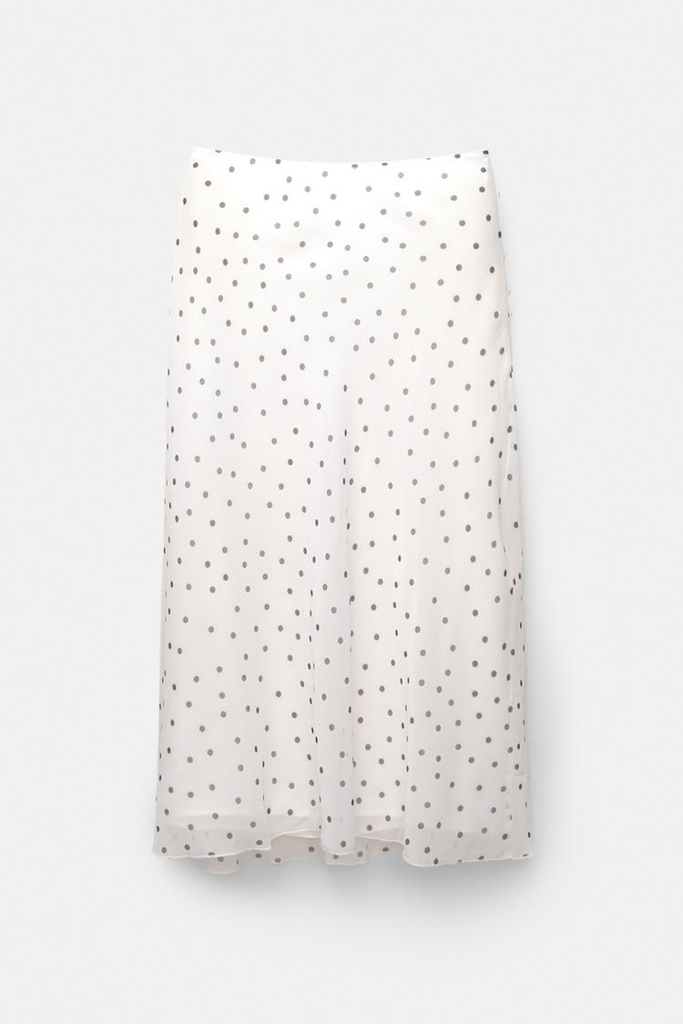Polka Dot Midi Skirt