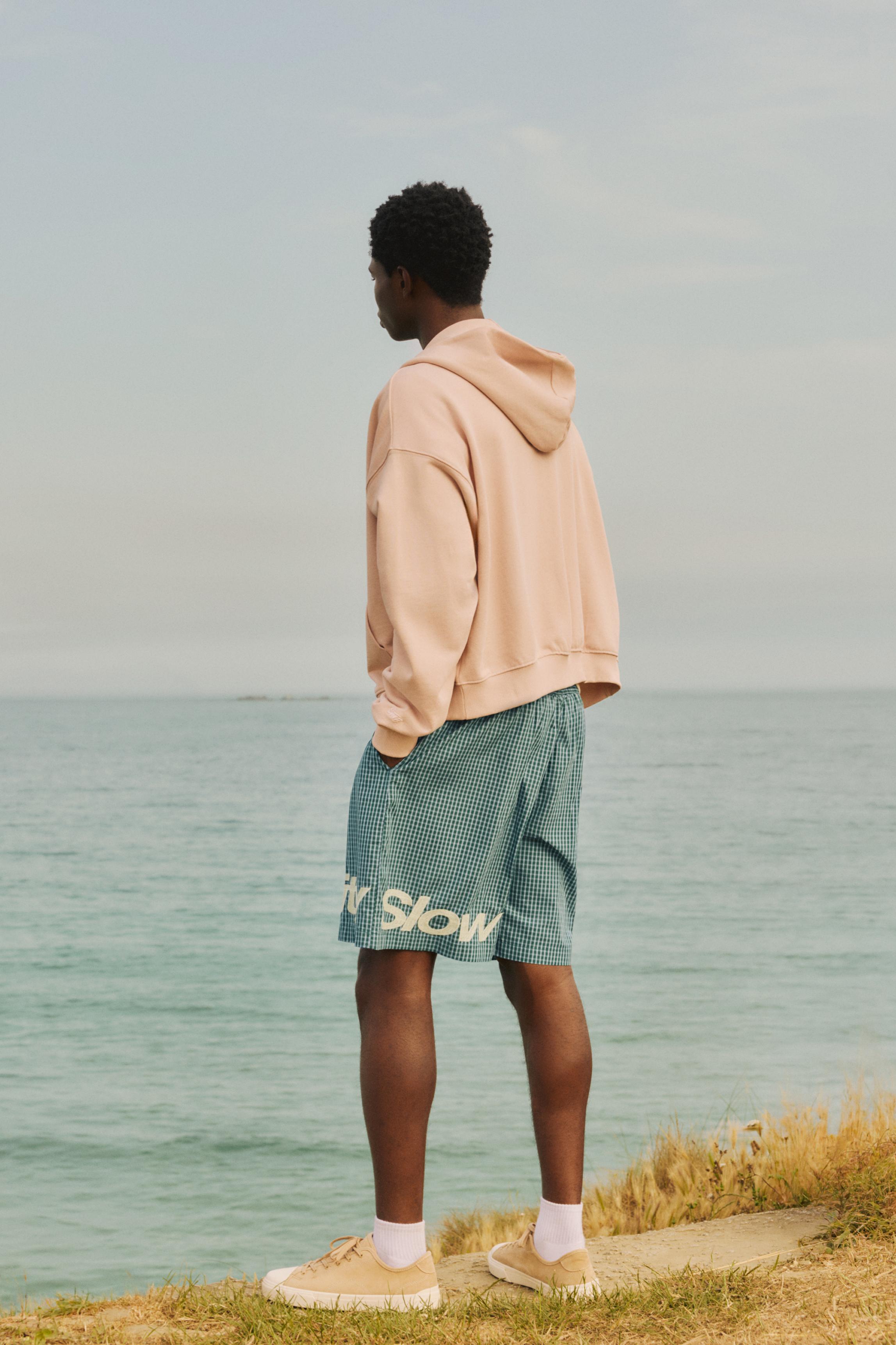 Checked graphic Bermuda shorts — Moss