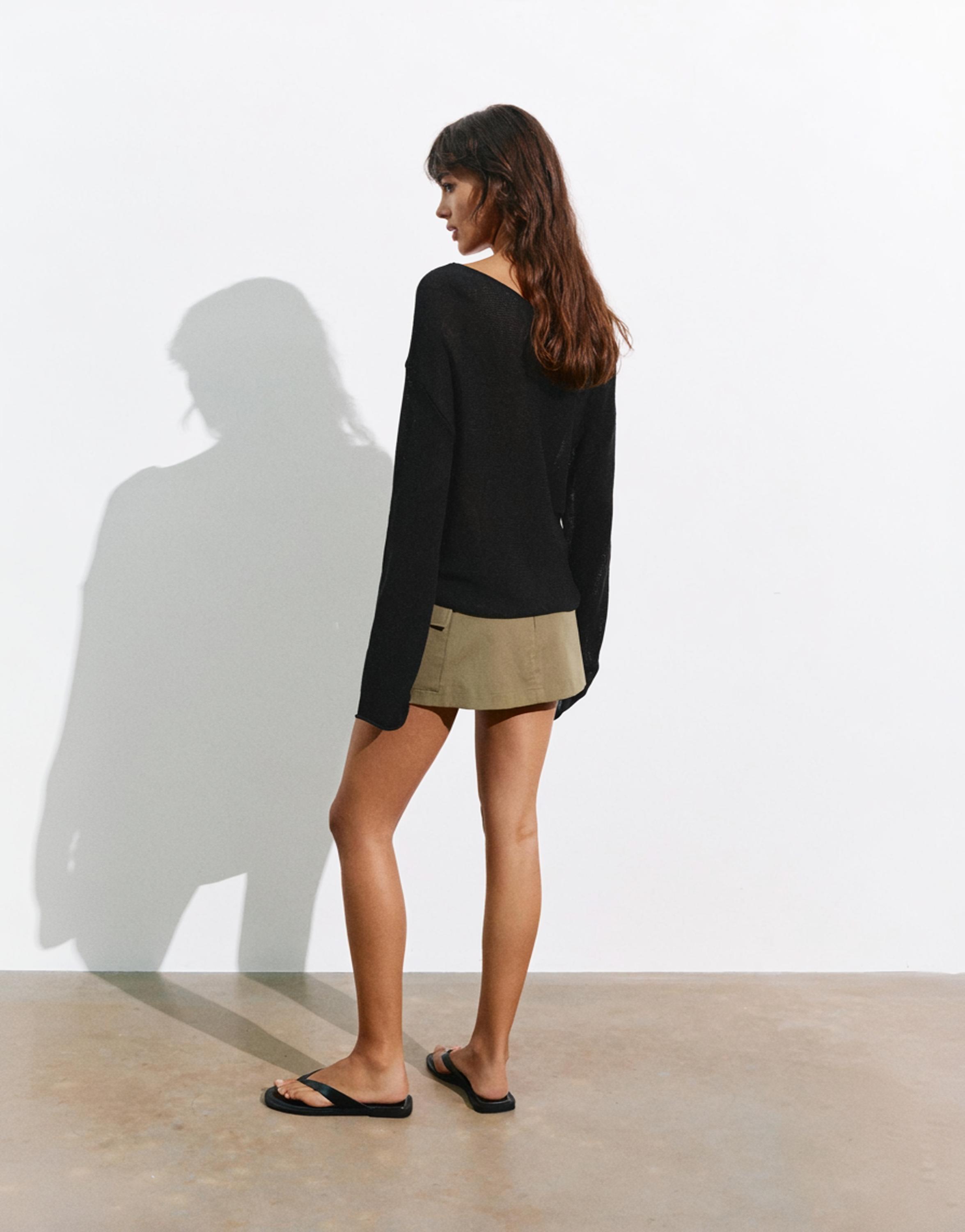 Fine knit jumper — Black