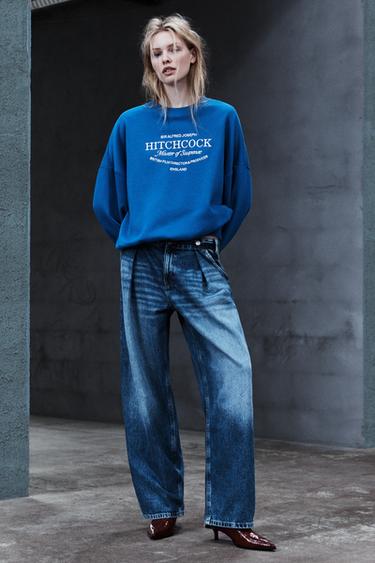 Hitchcock graphic oversize sweatshirt — Deep blue 1