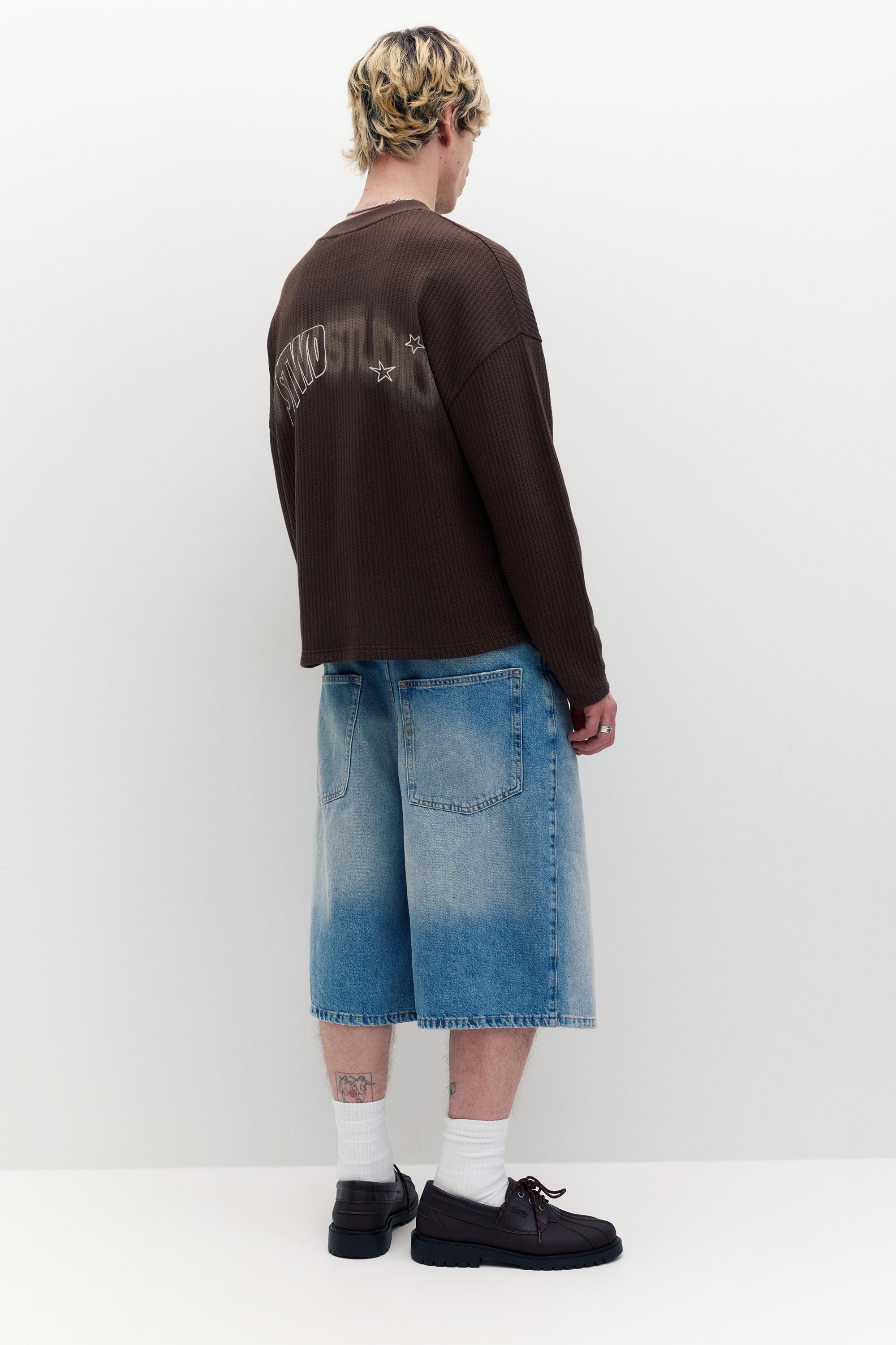 Yıldız baskılı triko tişört - Görsel 32