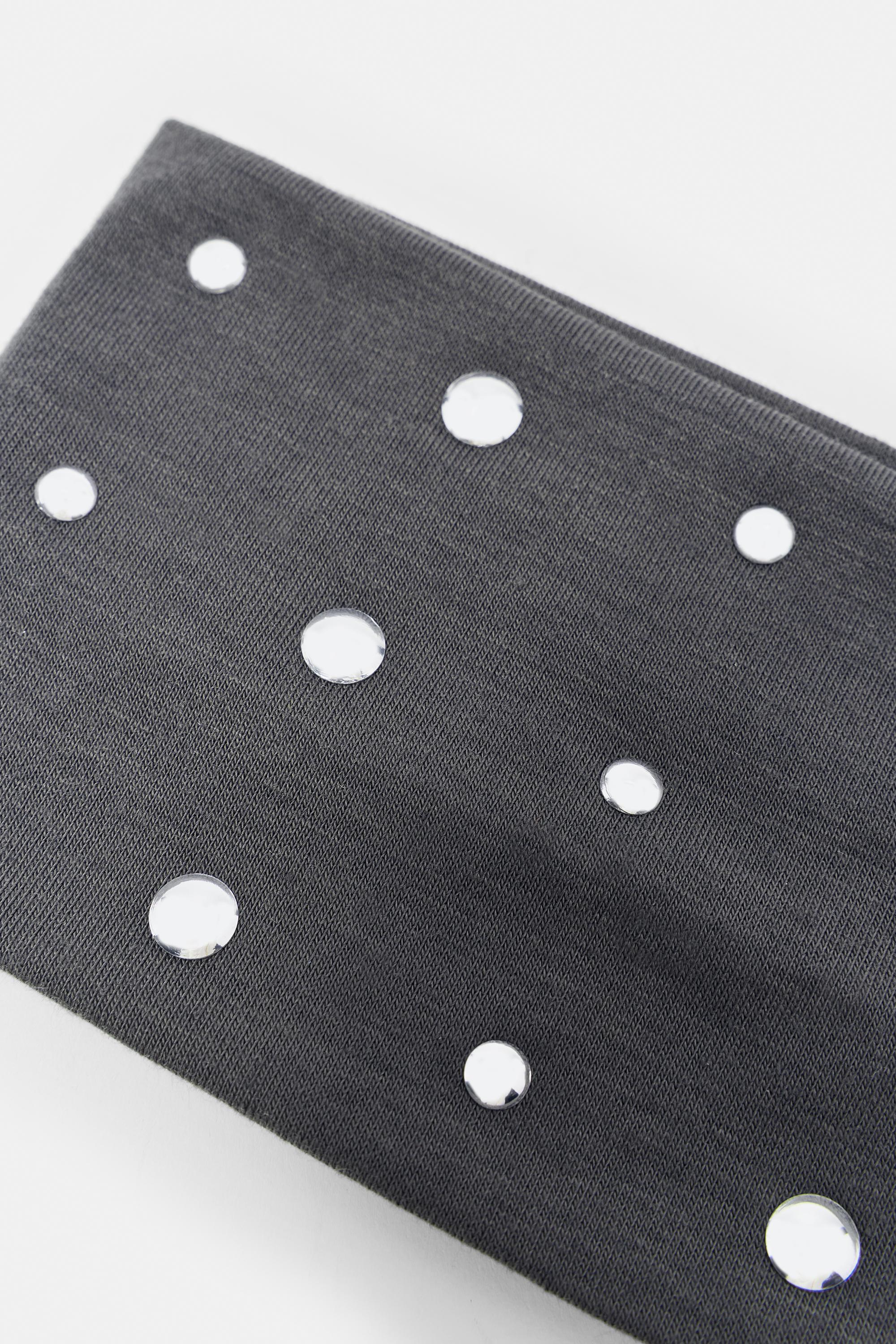Studded stretch headband — Grey