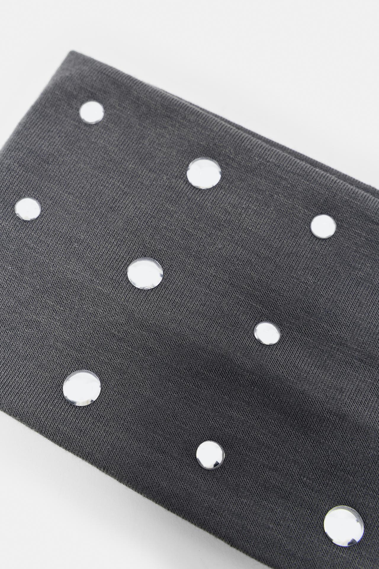 Studded stretch headband — Grey