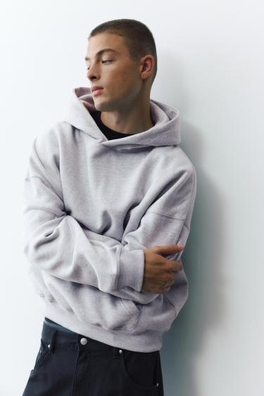 Boxy fit hoodie — Pale marl 1