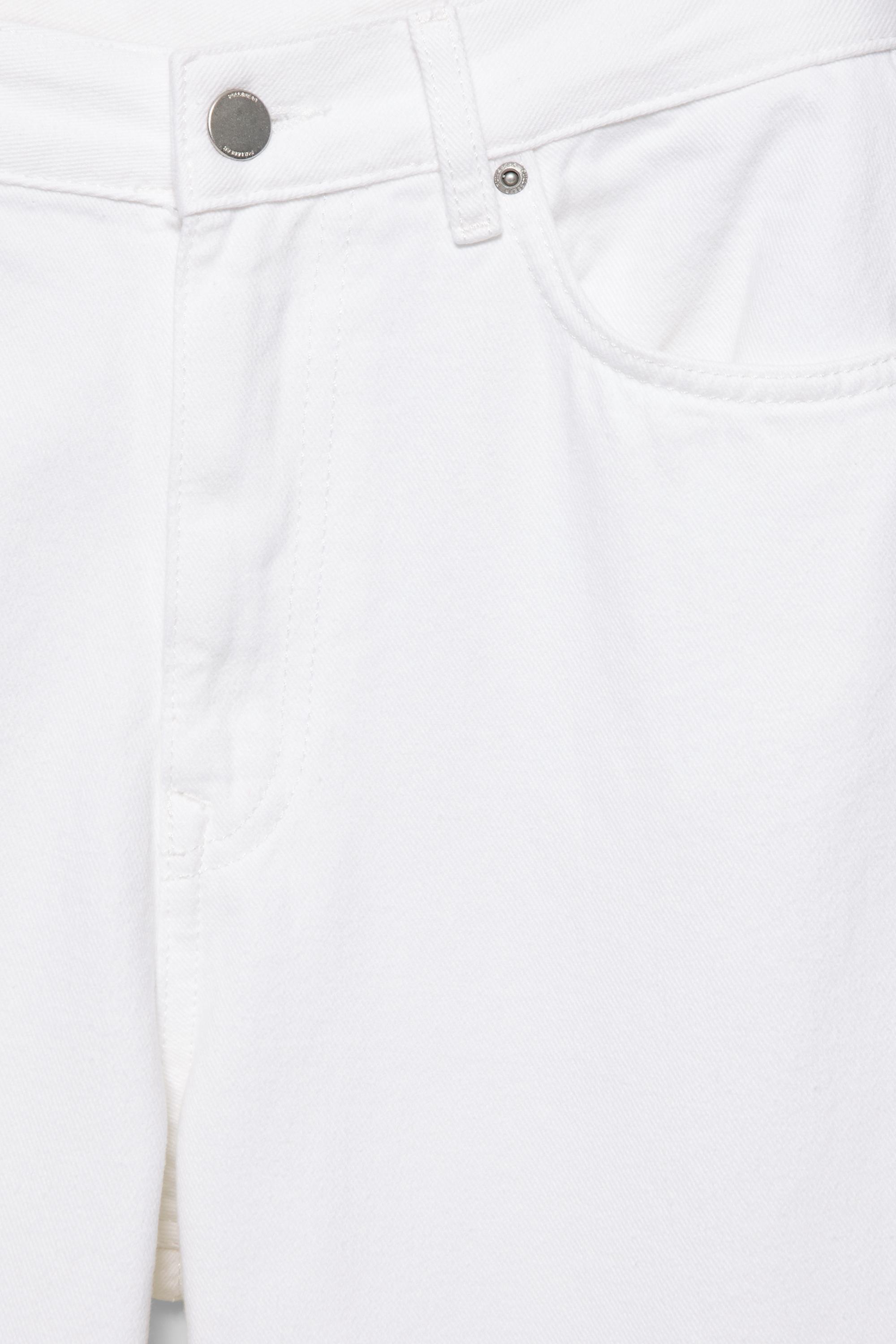Mid-waist baggy jeans — White