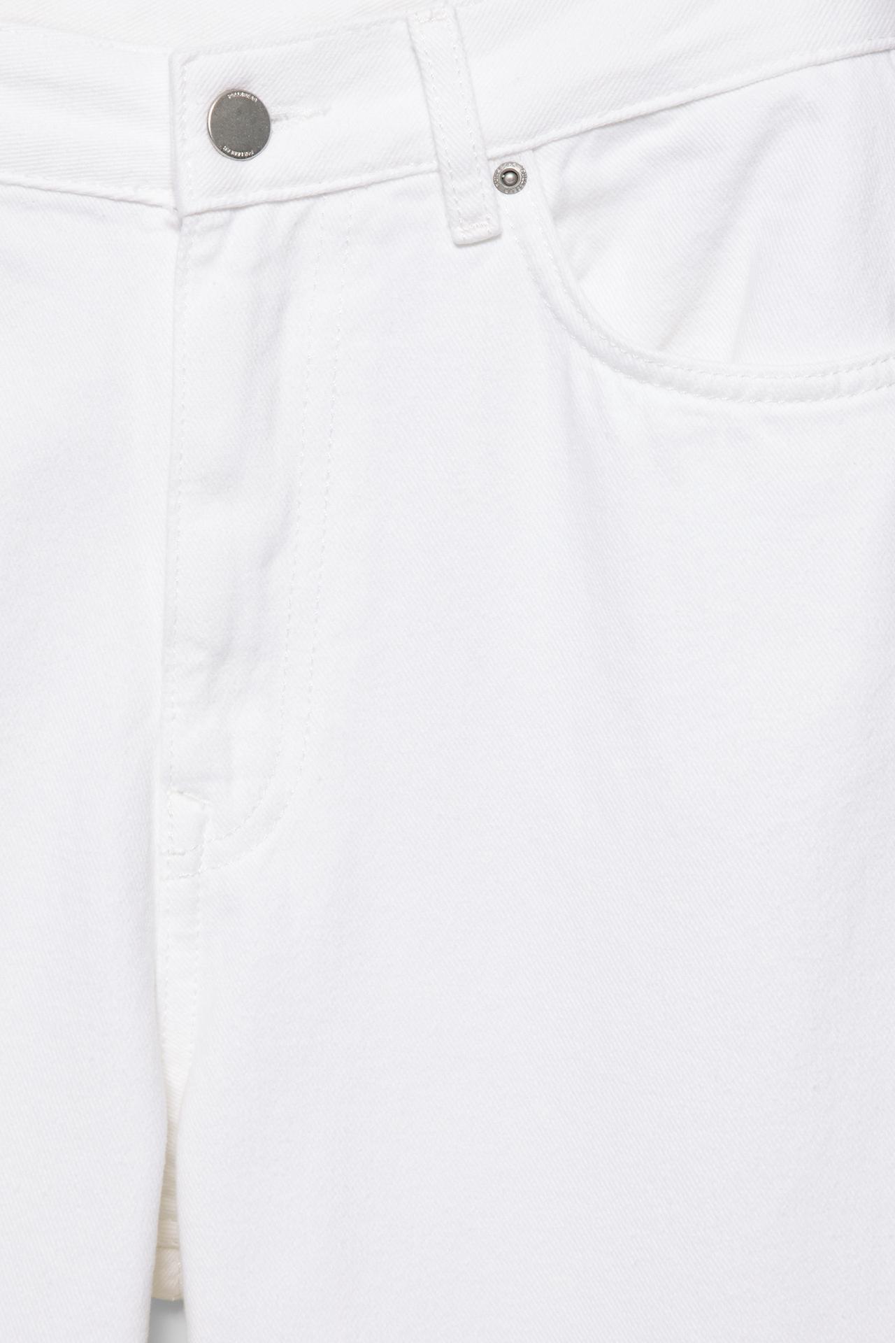Mid-waist baggy jeans — White