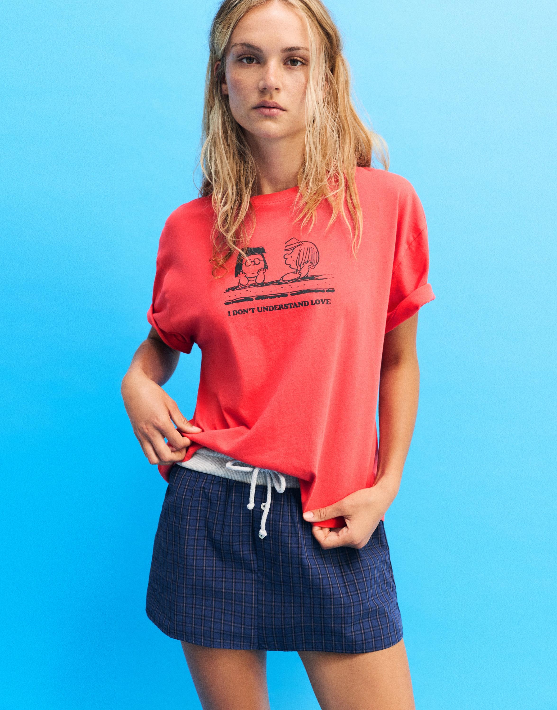 Pull&Bear Oversize Snoopy Tişört görsel 8