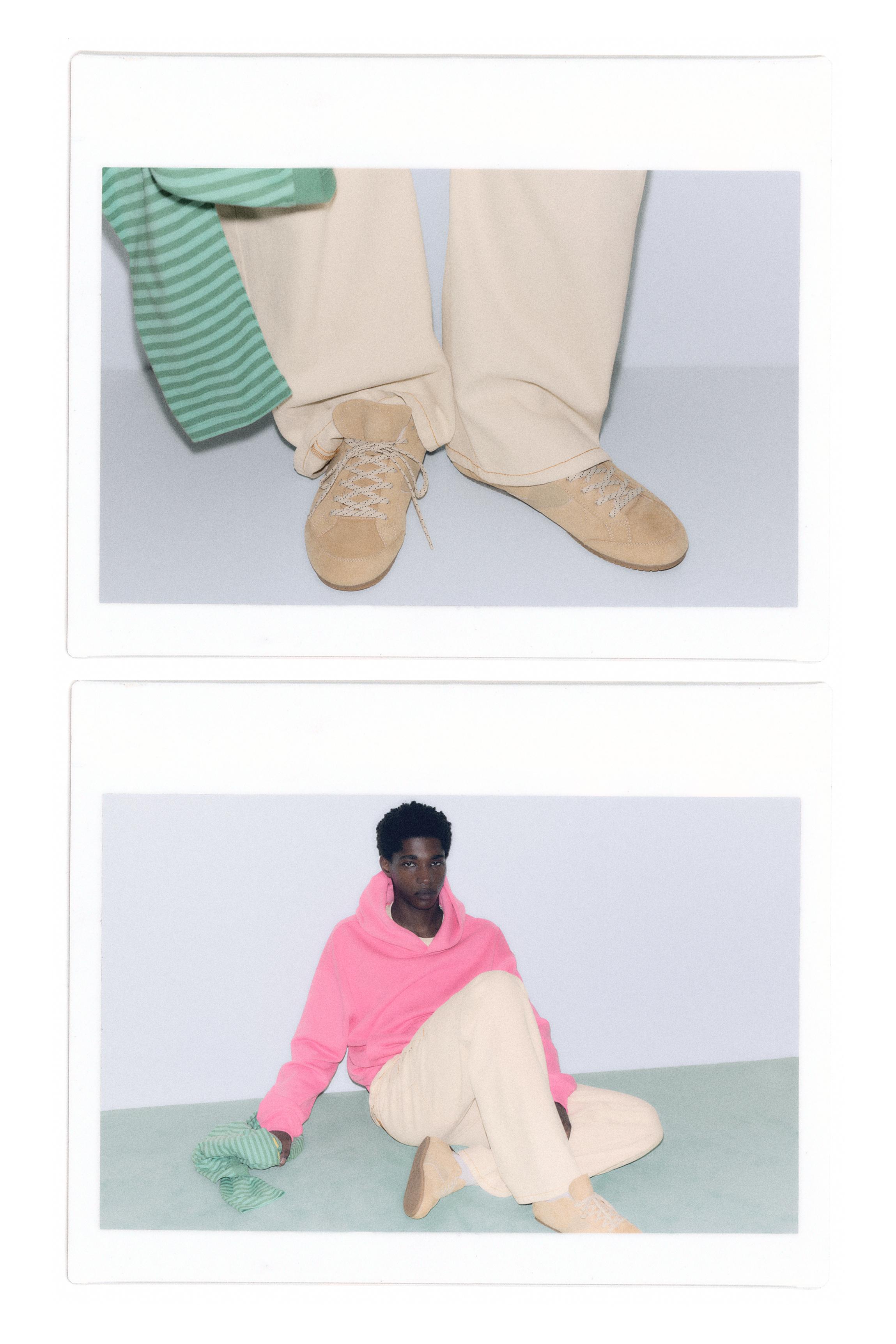 Slim fit trainers — Ecru