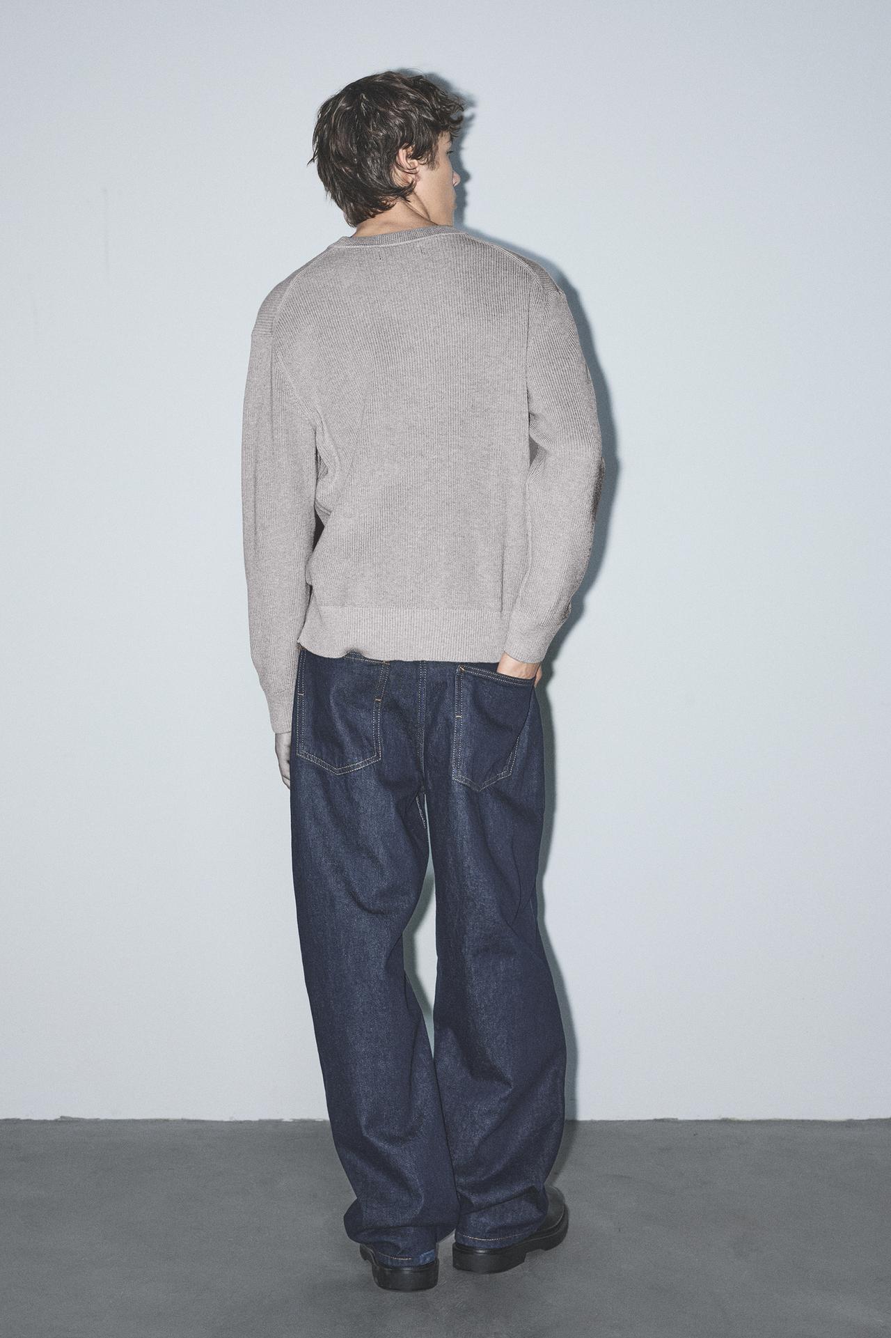 Basic knit jumper — Medium grey