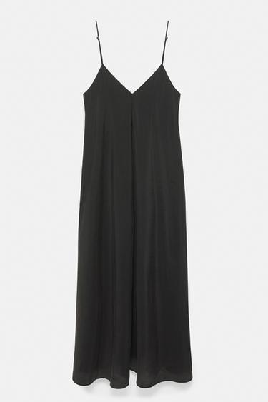 Strappy flowing modal midi dress — Anthracite grey 2