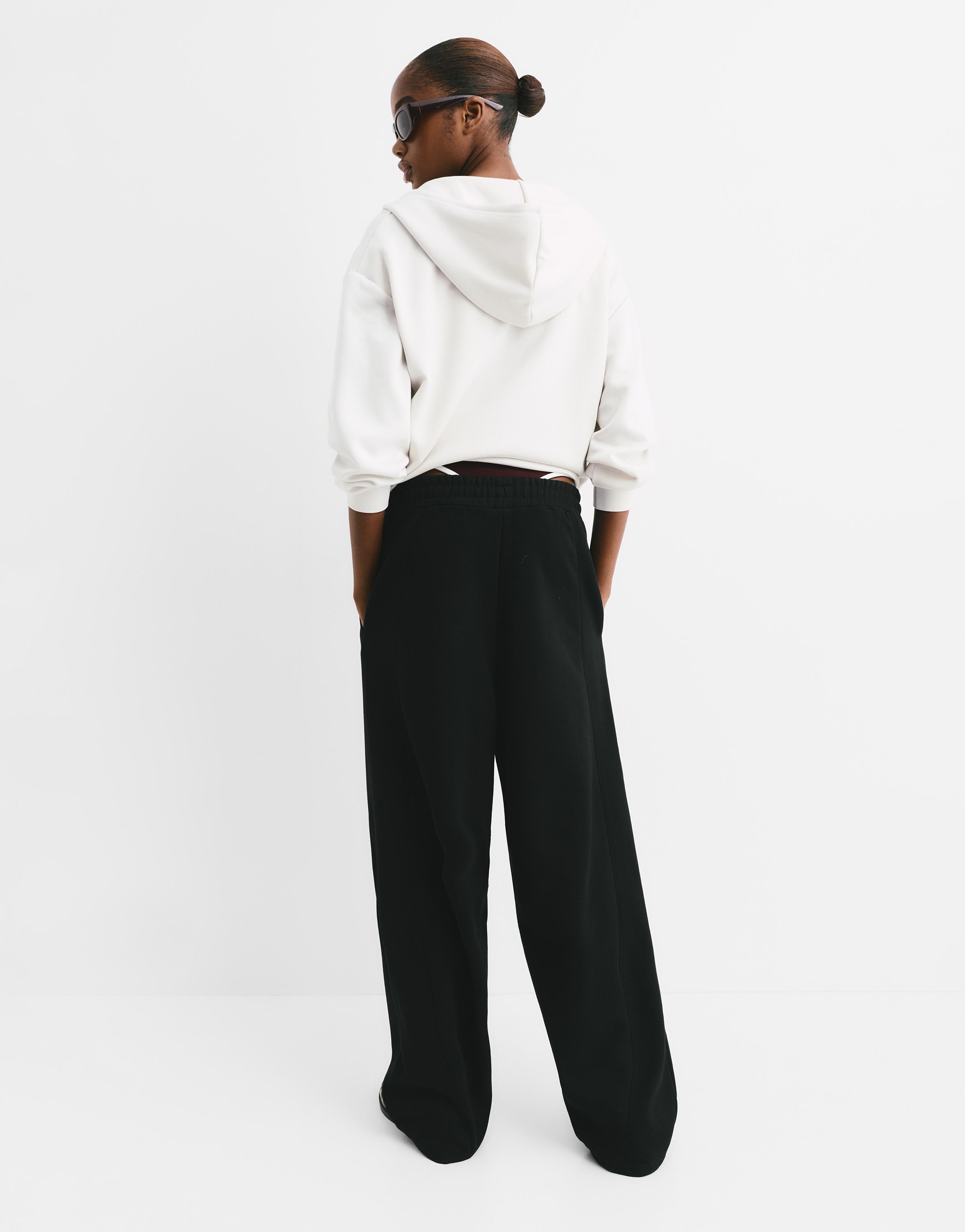 Soft touch hooded sweatshirt — Ecru