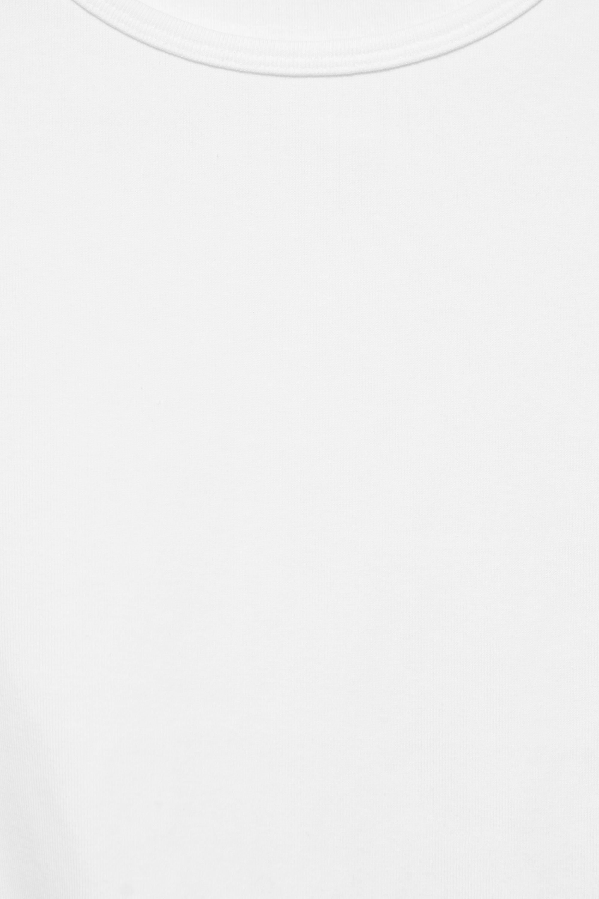 Fitted long sleeve T-shirt — White
