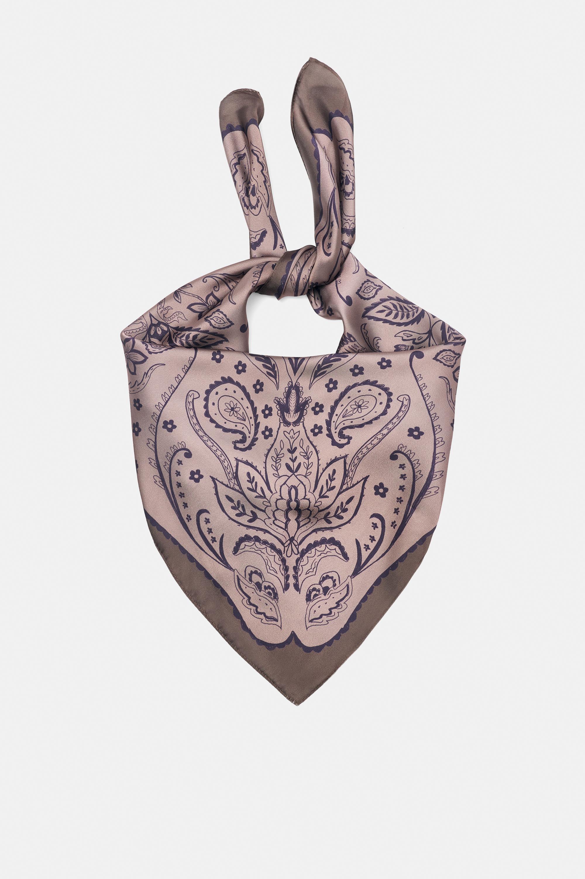 Foulard Satinato Floreale
