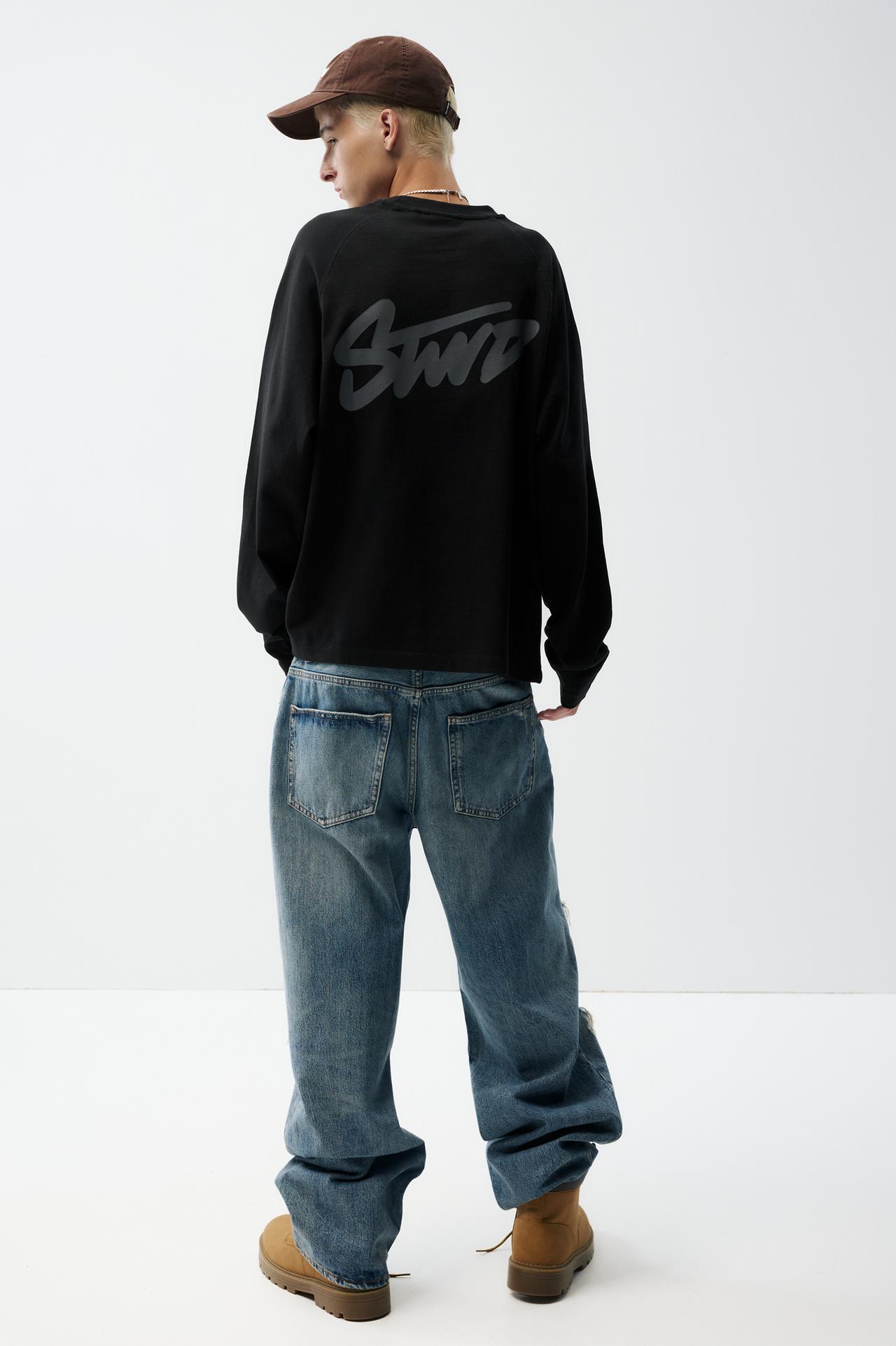 STWD long sleeve T-shirt — Black