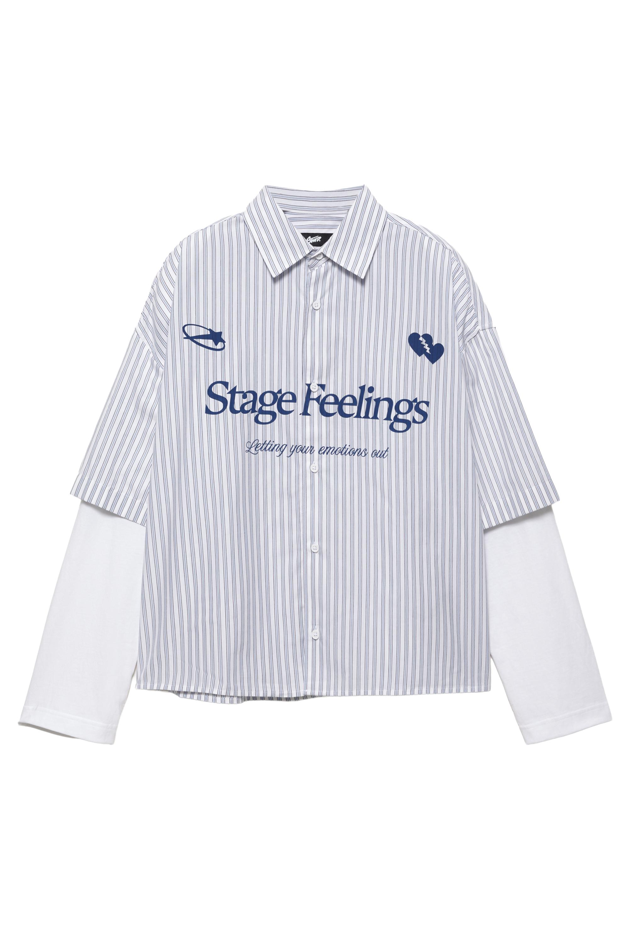 Çift kollu grafik detaylı gömlek - Görsel 10