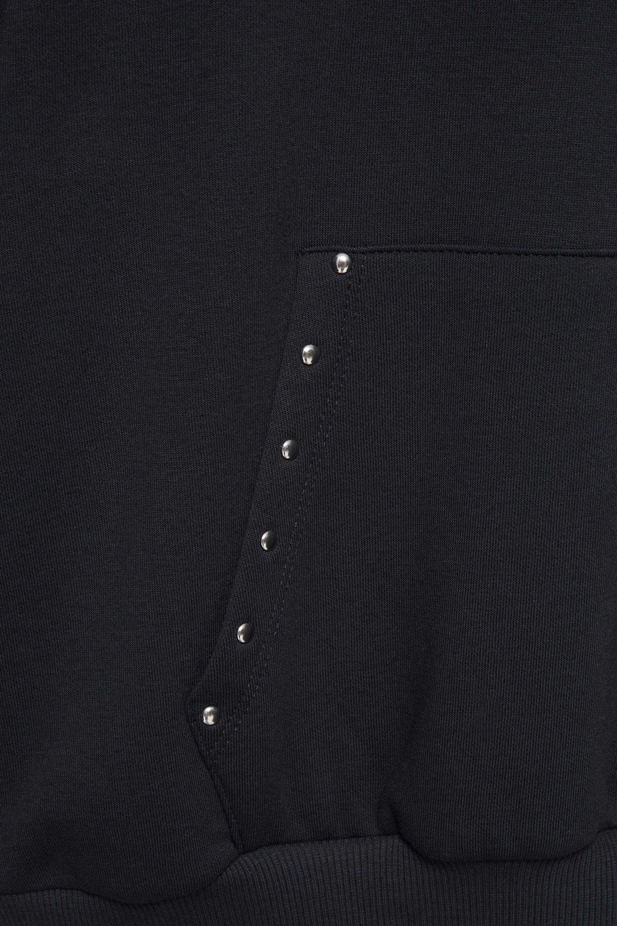 Studded hoodie — Dark grey (alternate view)