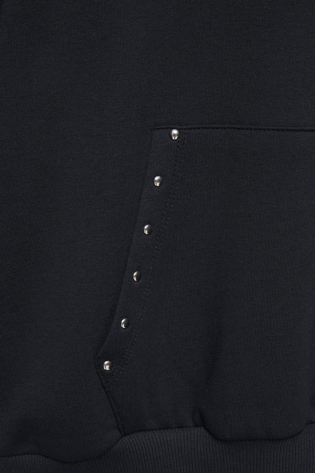 Studded hoodie — Dark grey