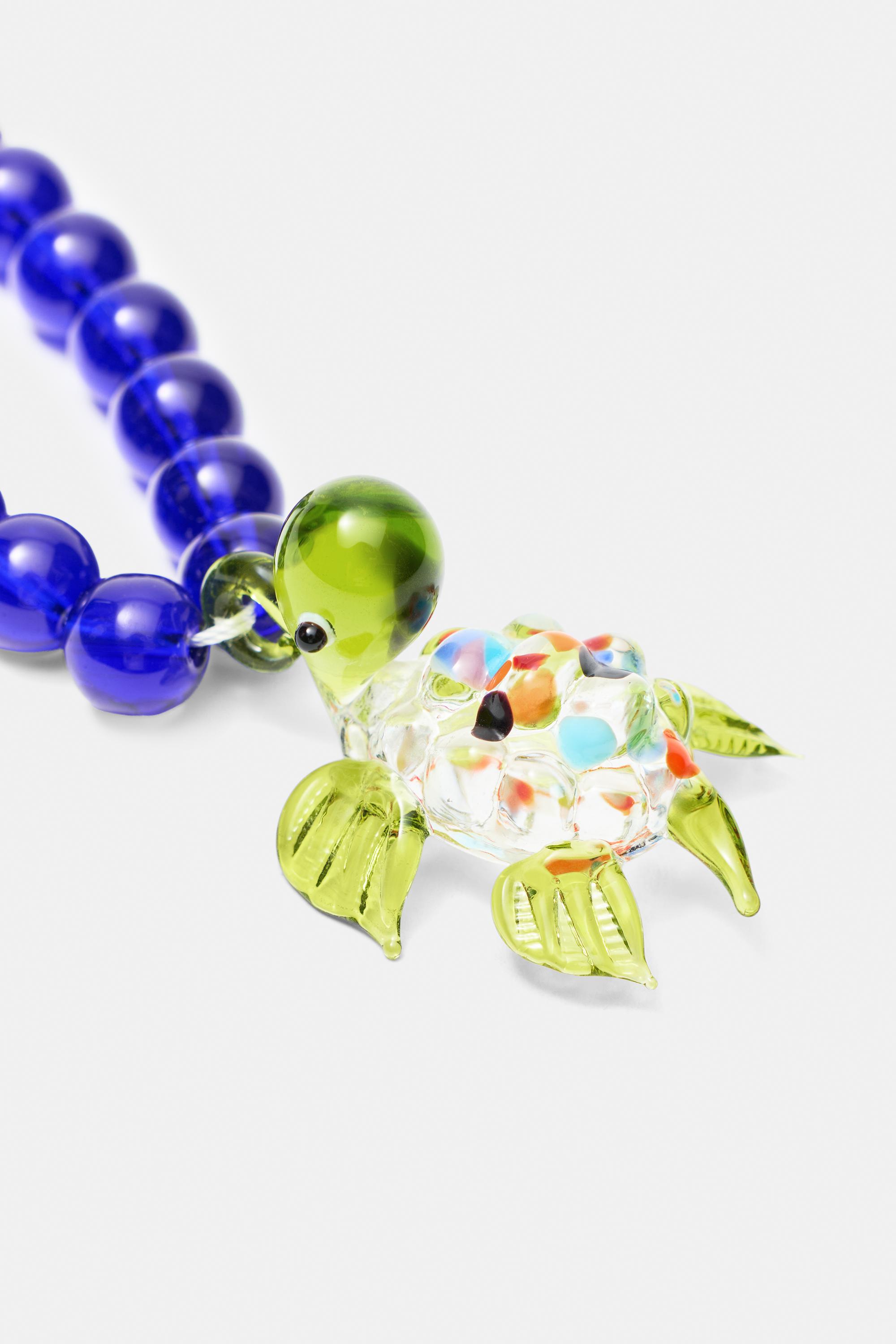 Pleasures x STWD bead necklace — Blue (alternate view)