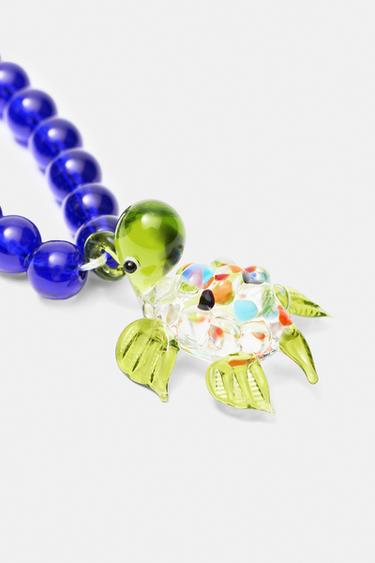 Pleasures x STWD bead necklace — Blue 3