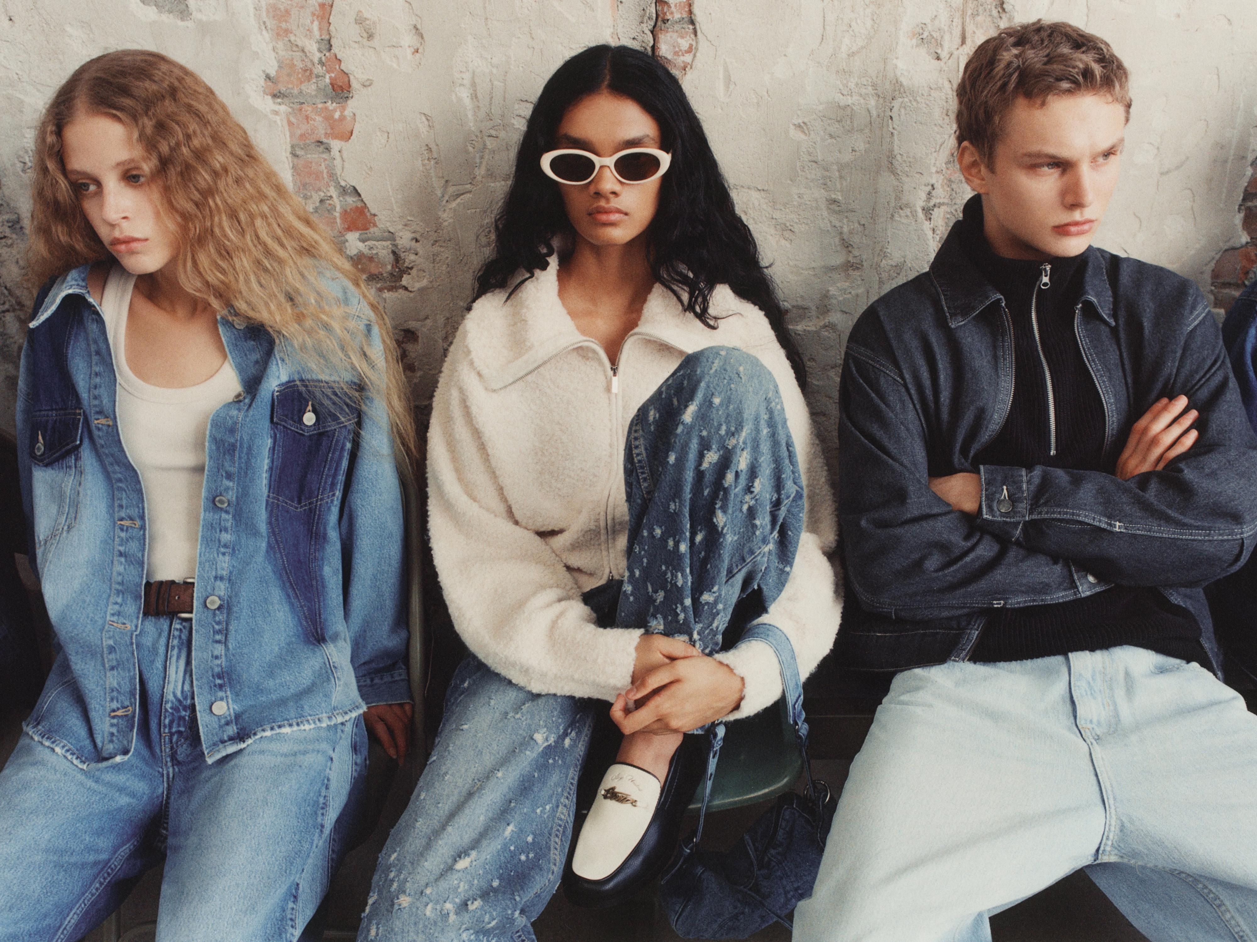 Relaxed fit baggy jeans — Pale indigo
