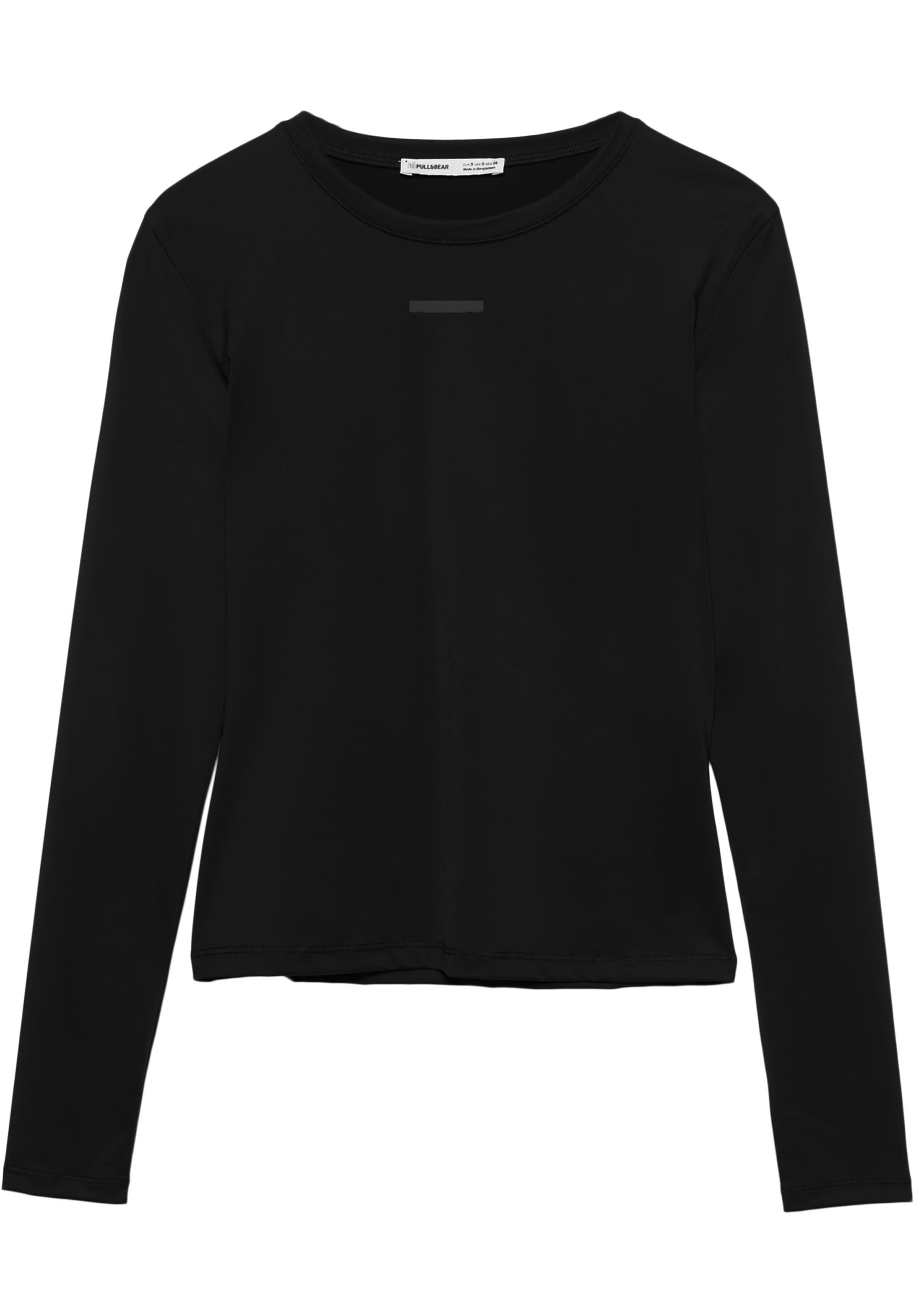 Fitted polyamide T-shirt — Black