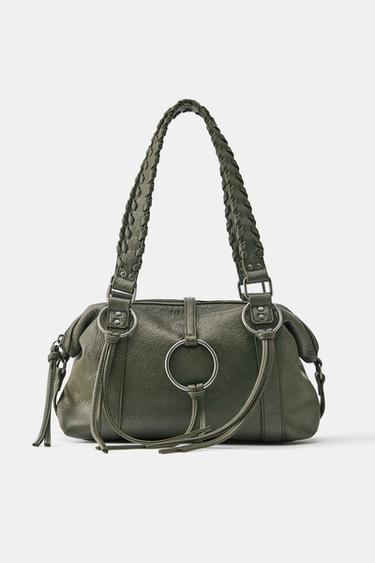 Shoulder bag with rings — Khaki 1