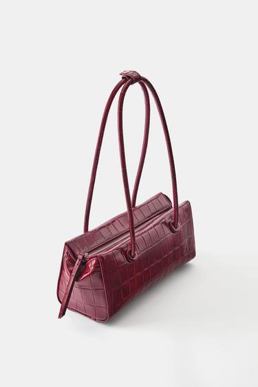 Textured shoulder bag — Red 3