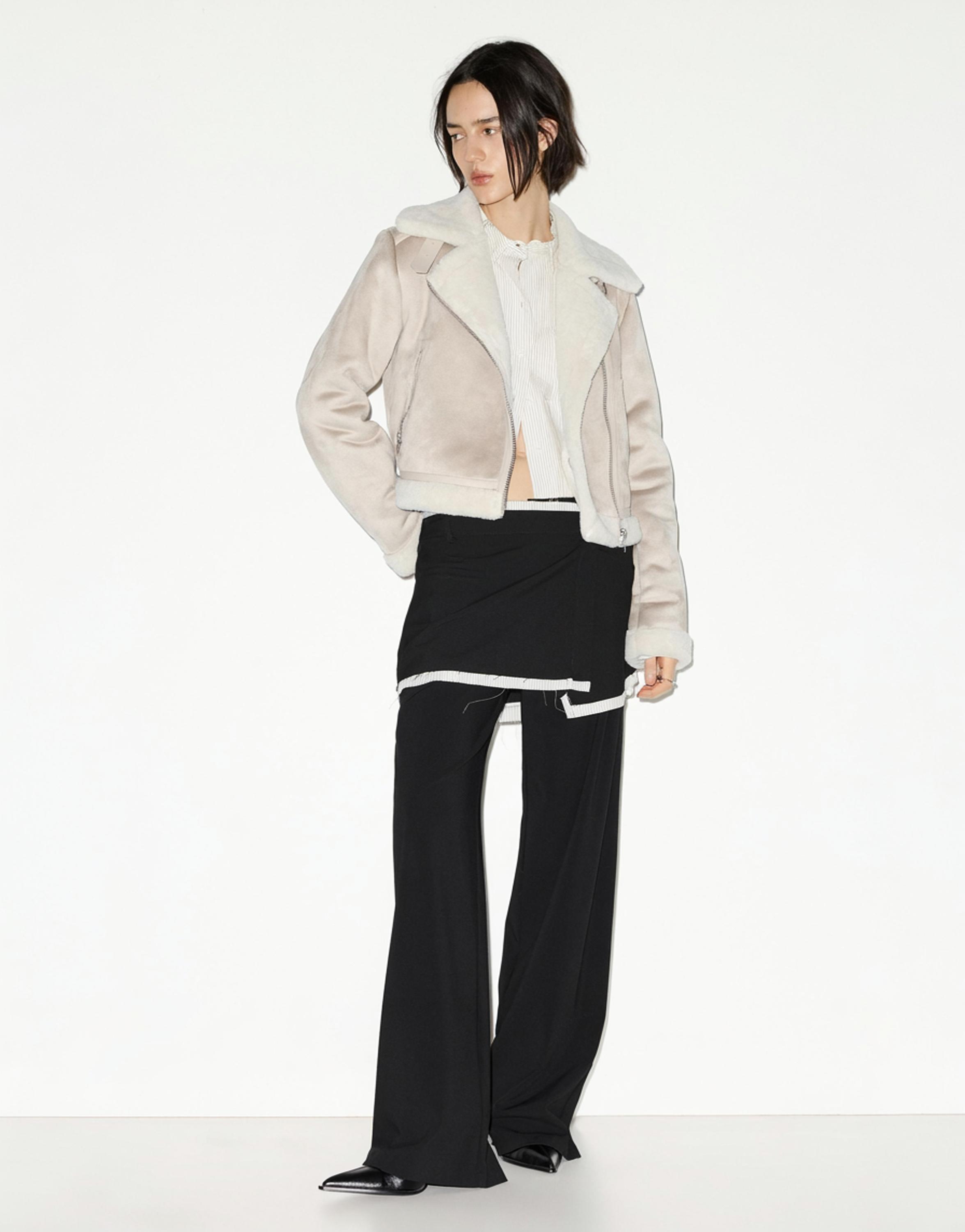 Short Reversible Jacket — Ecru