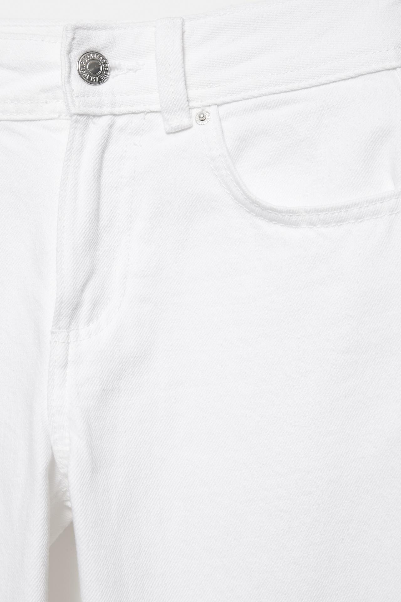Low-rise straight-leg jeans — White