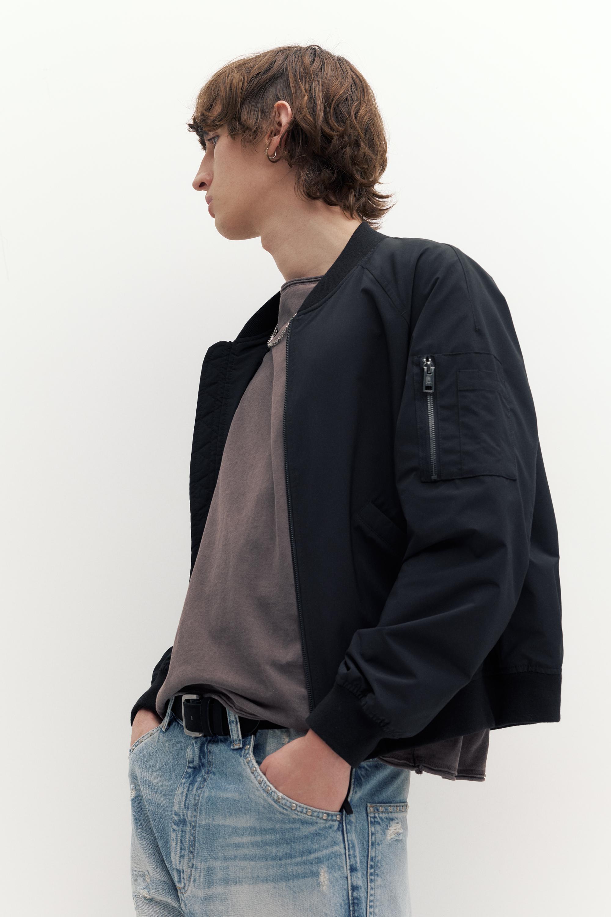 Lightweight bomber jacket — Black