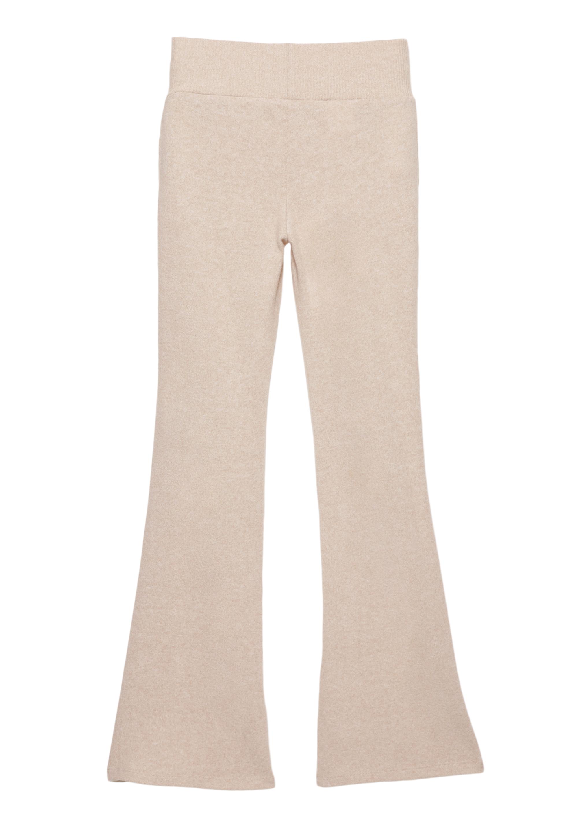Soft touch flared trousers — Ecru