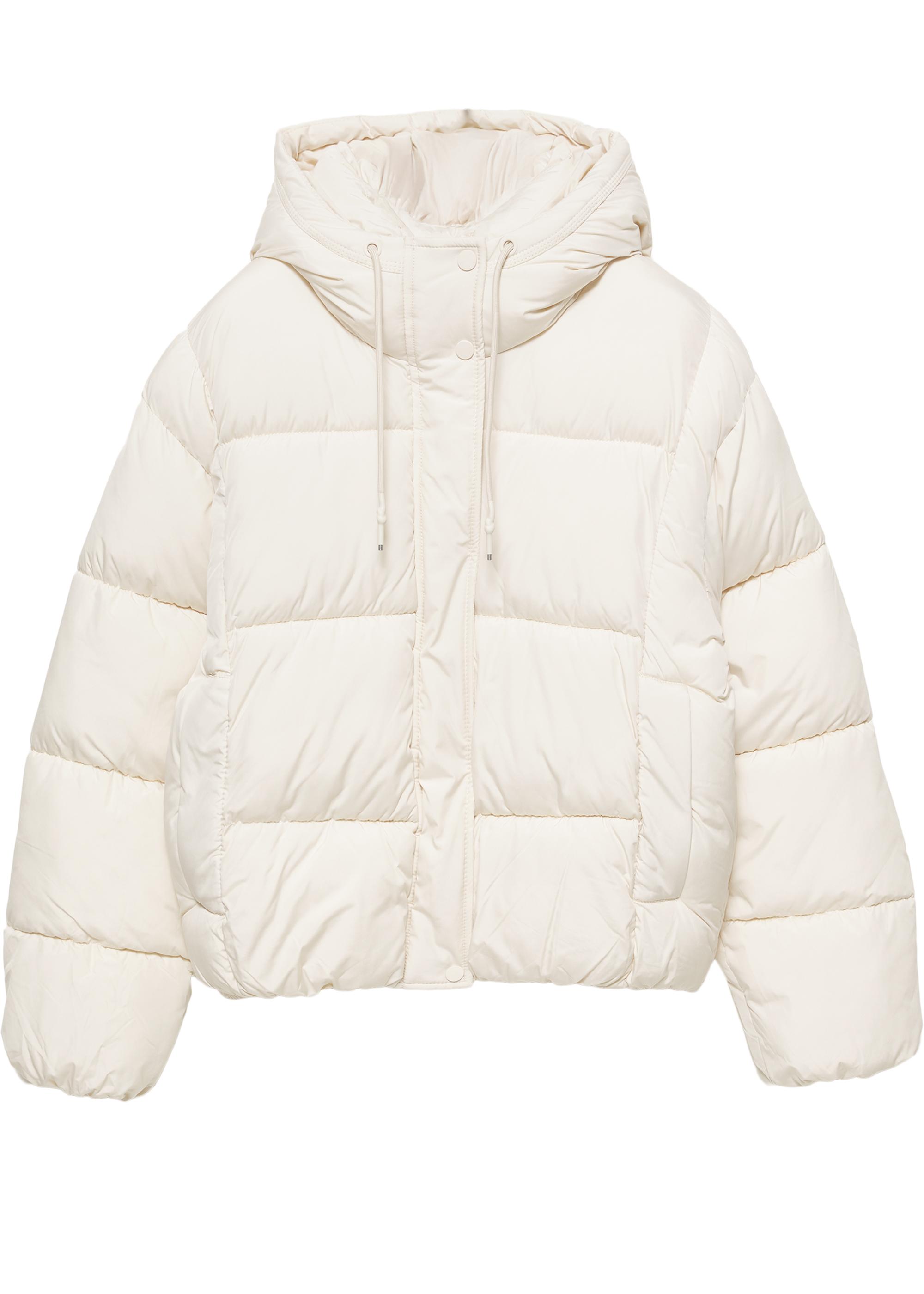 Hooded Padded Jacket — Ecru