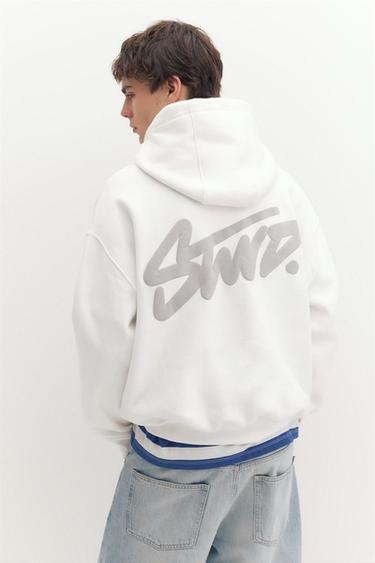 STWD logo boxy hoodie — Off white 2