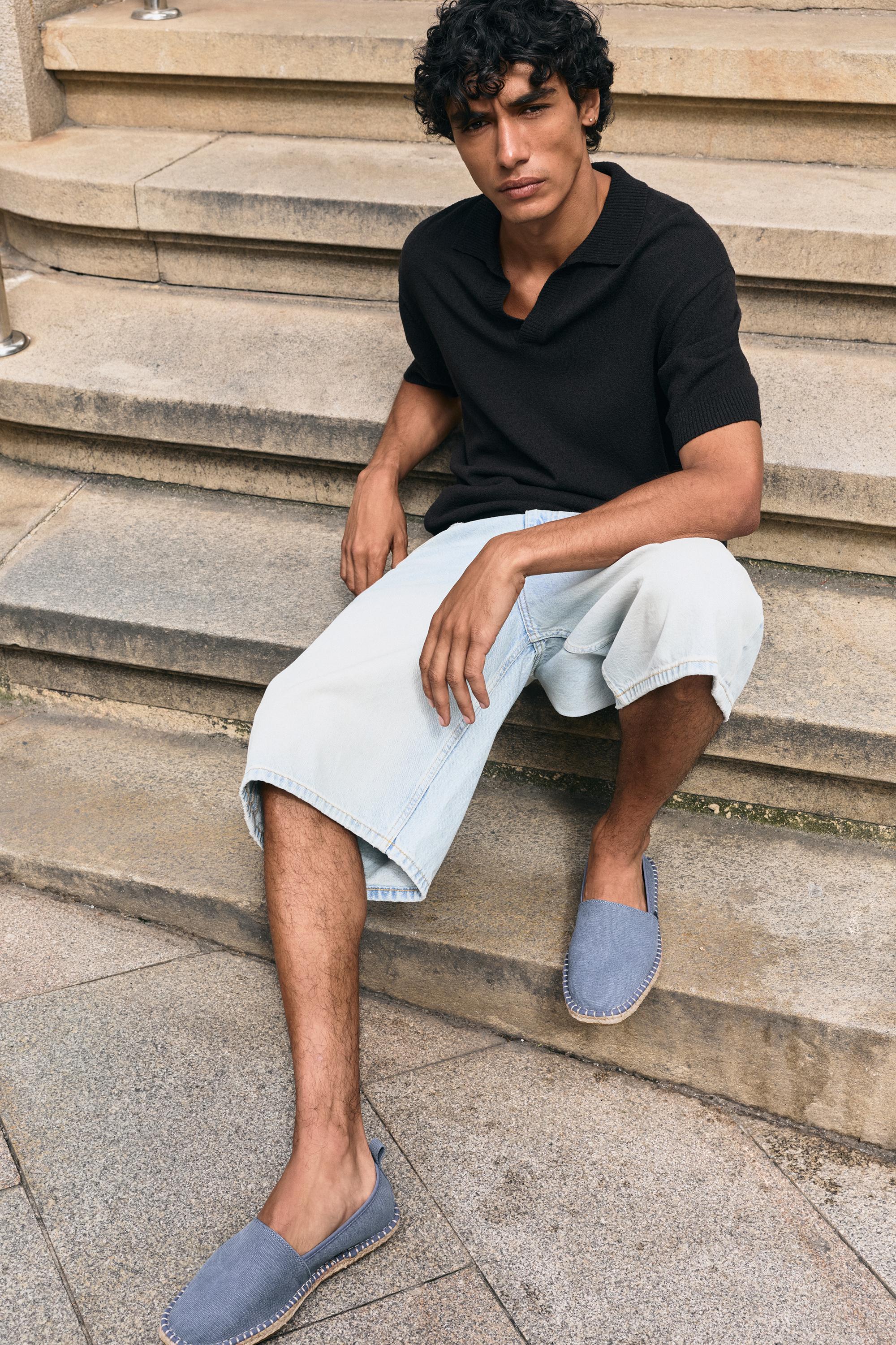 Jute espadrilles — Blue