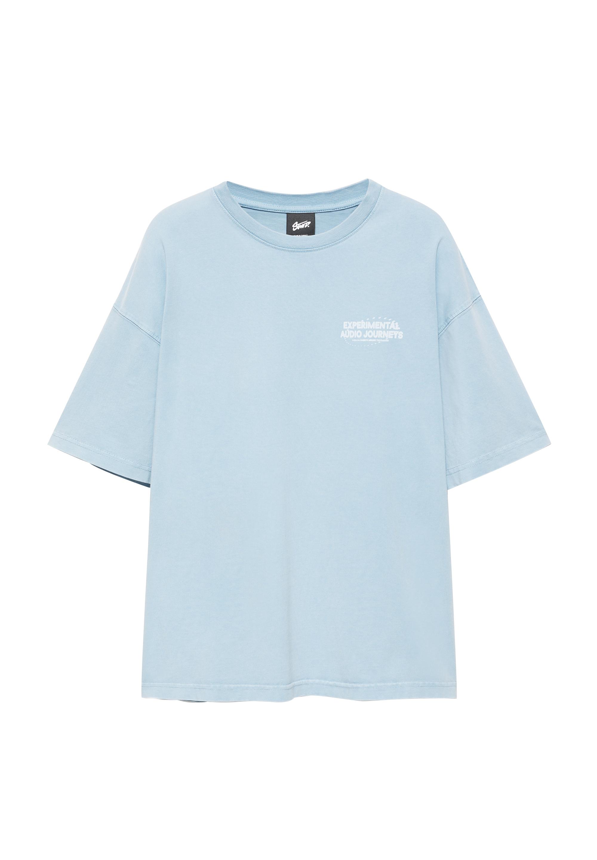 STWD boxy T-shirt — Pastel blue