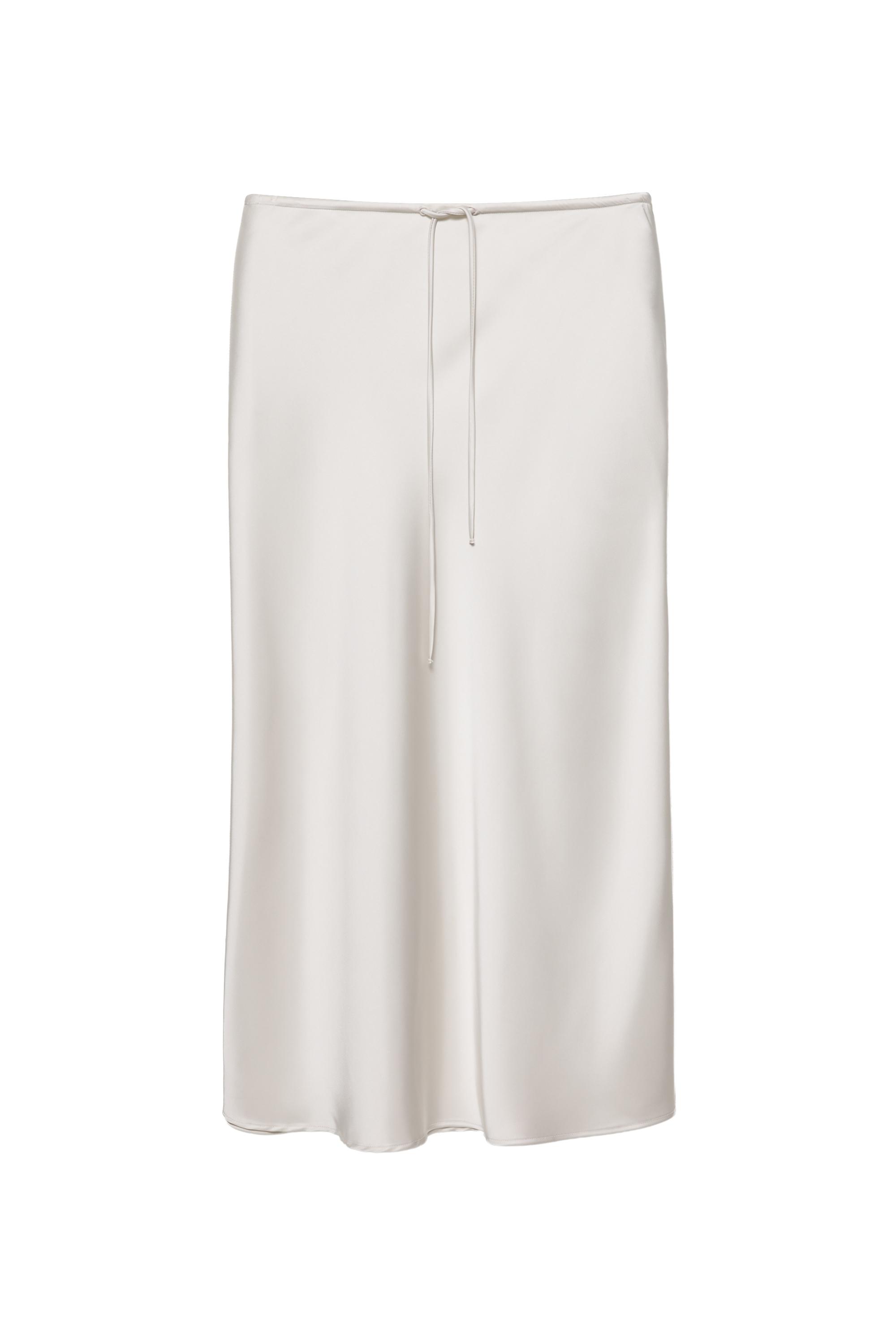 Saten midi etek - Görsel 5