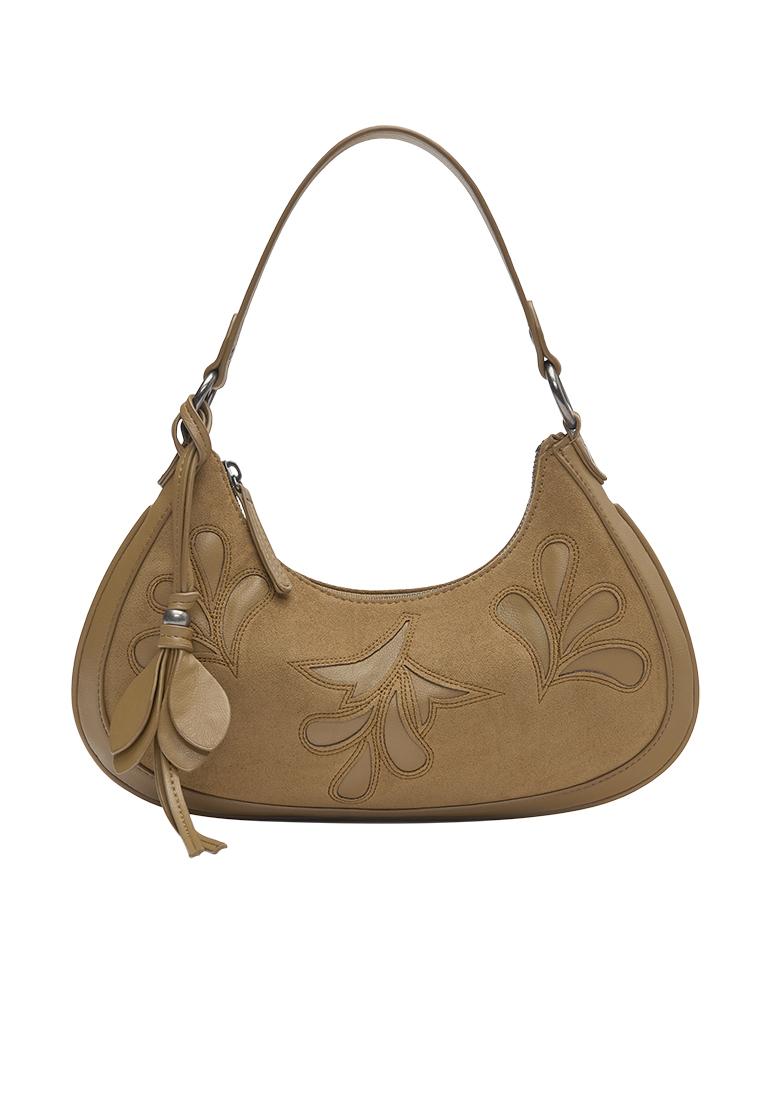 Embellished shoulder bag — Leather