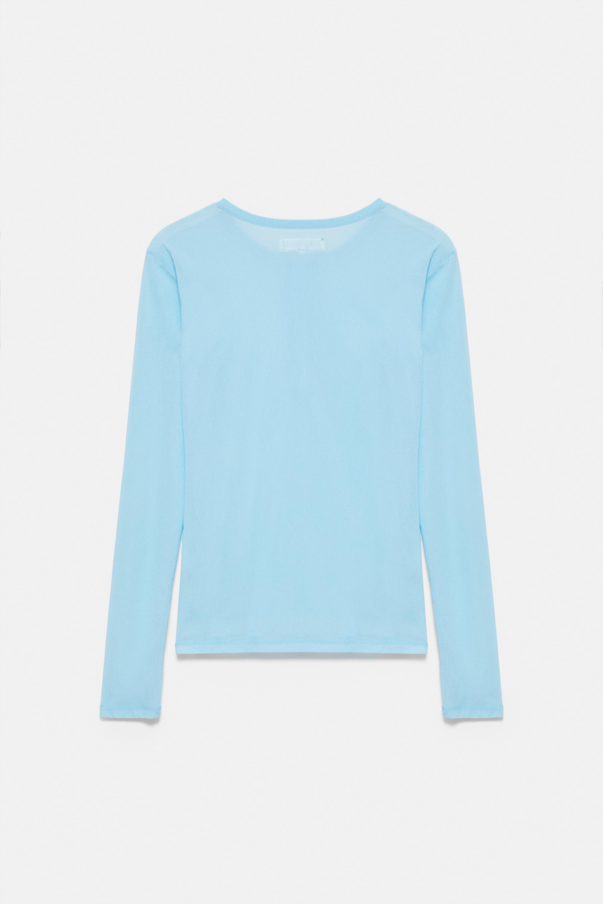 Pull&Bear Yarı transparan henley yaka t-shirt