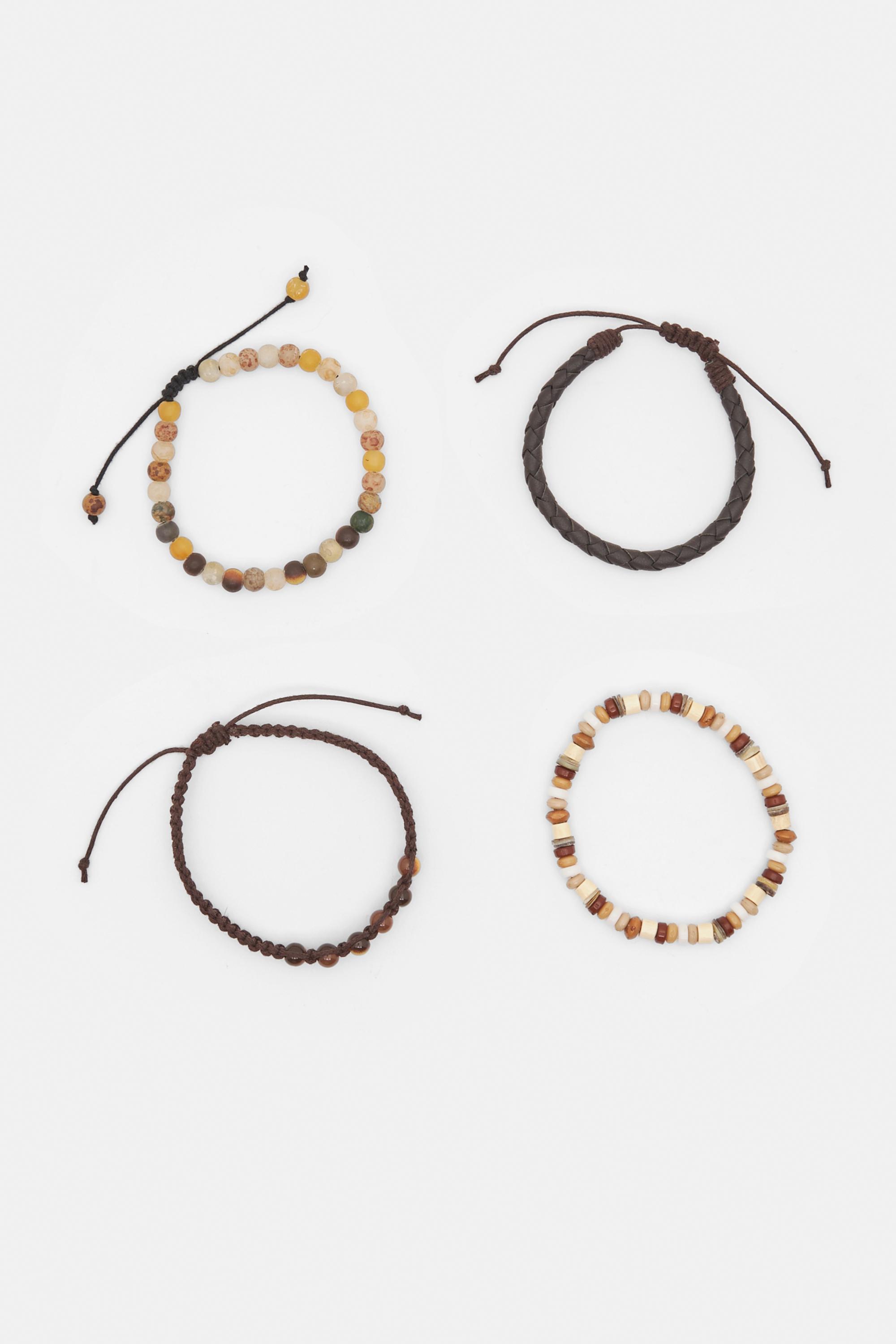 4er-Pack Perlenarmbänder