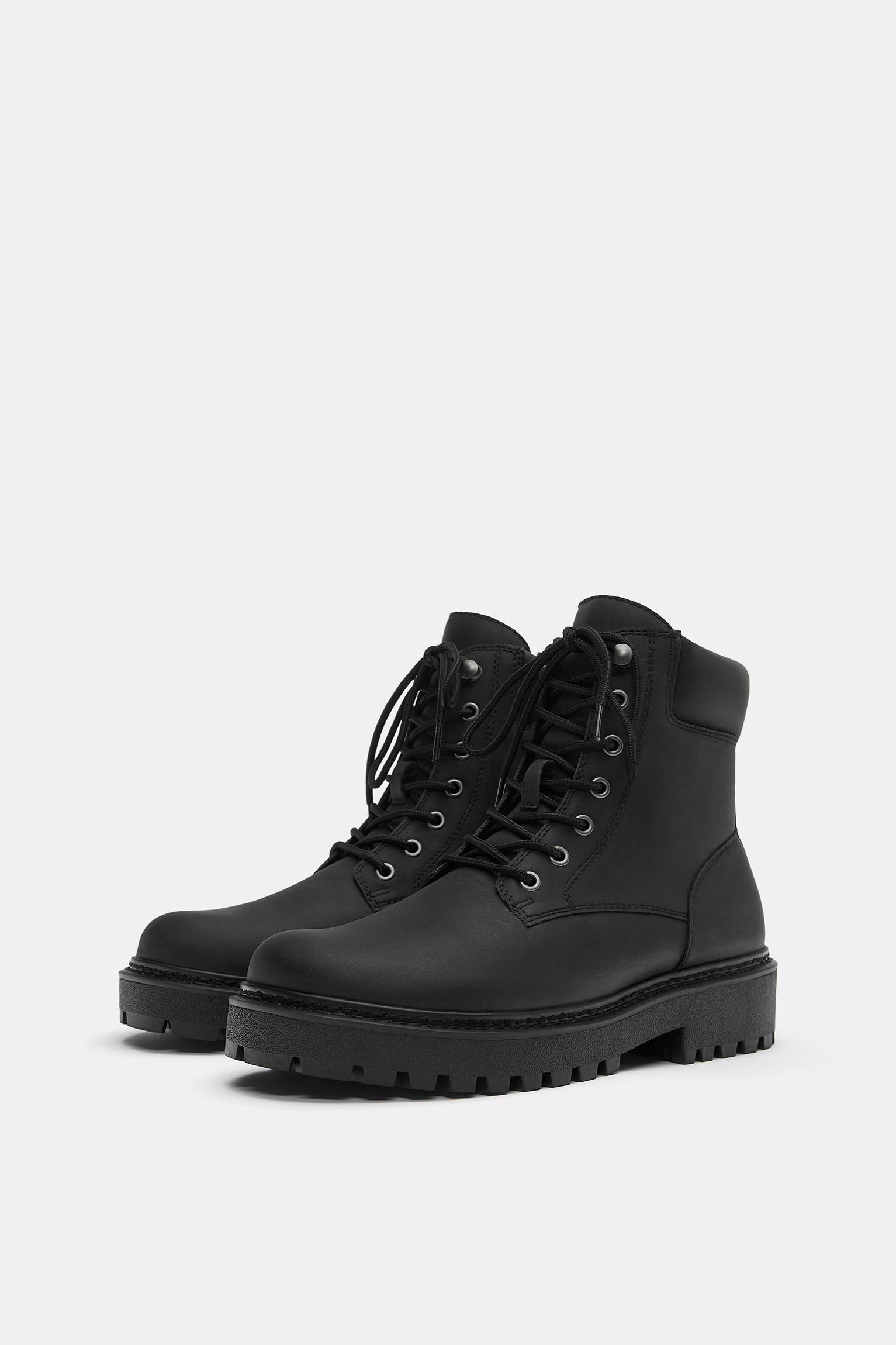 STWD lace-up boots — Black