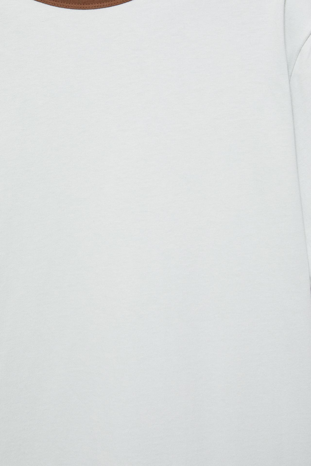 Contrast trim T-shirt — Sky blue