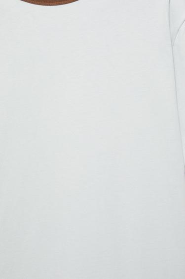 Contrast trim T-shirt — Sky blue 8