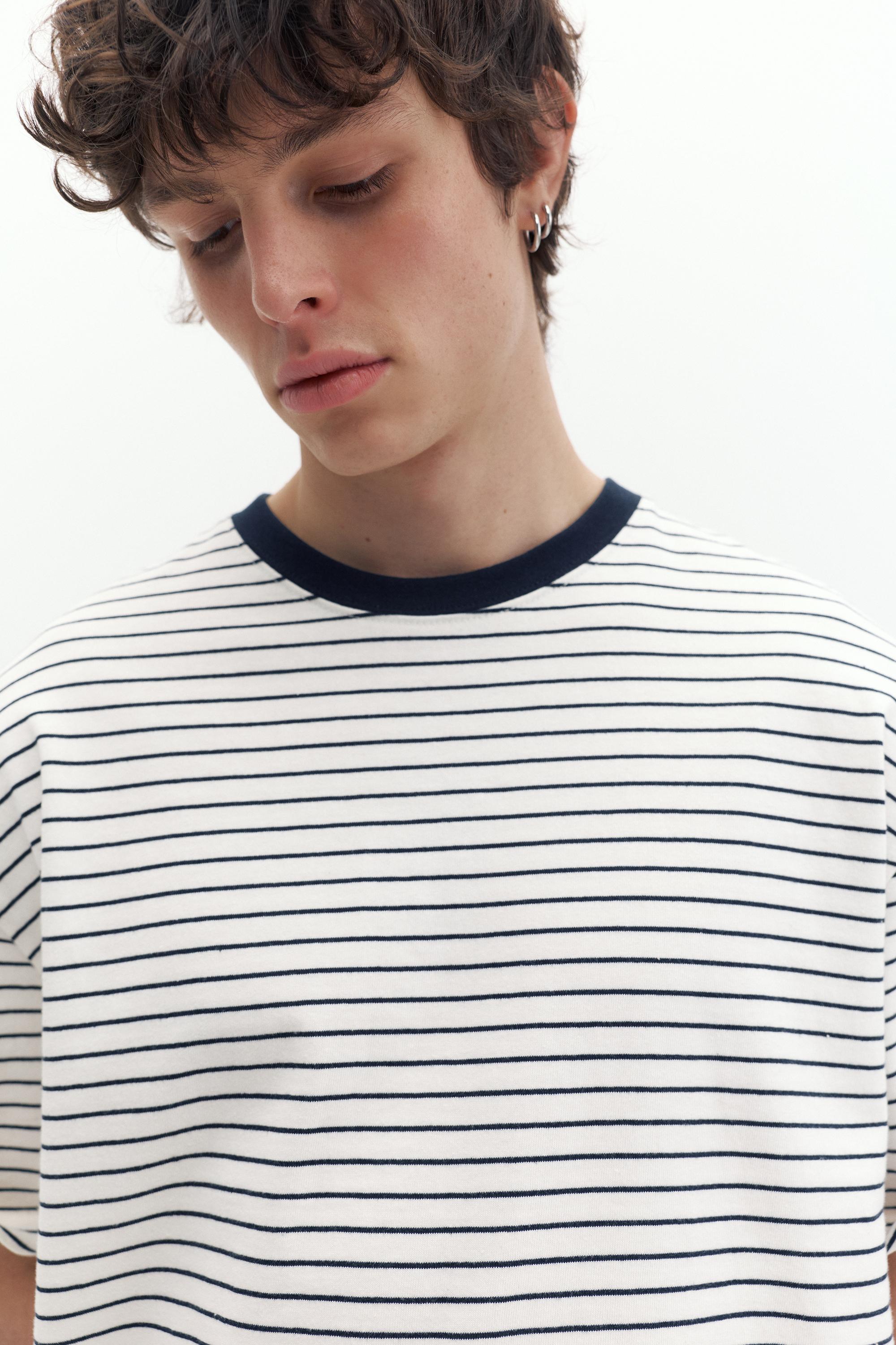 Premium short sleeve T-shirt — Blue/White