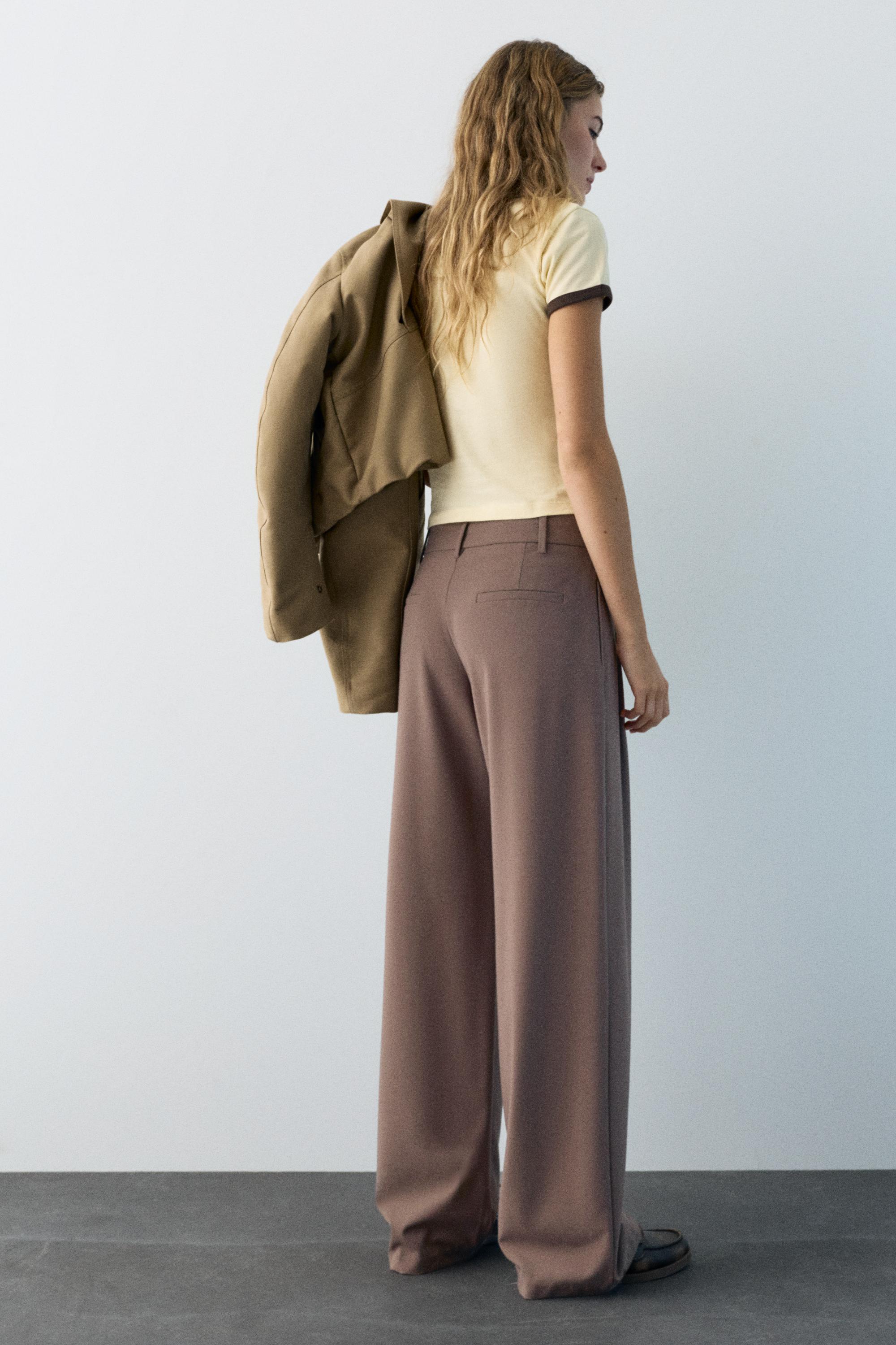 Darted smart trousers — Brown
