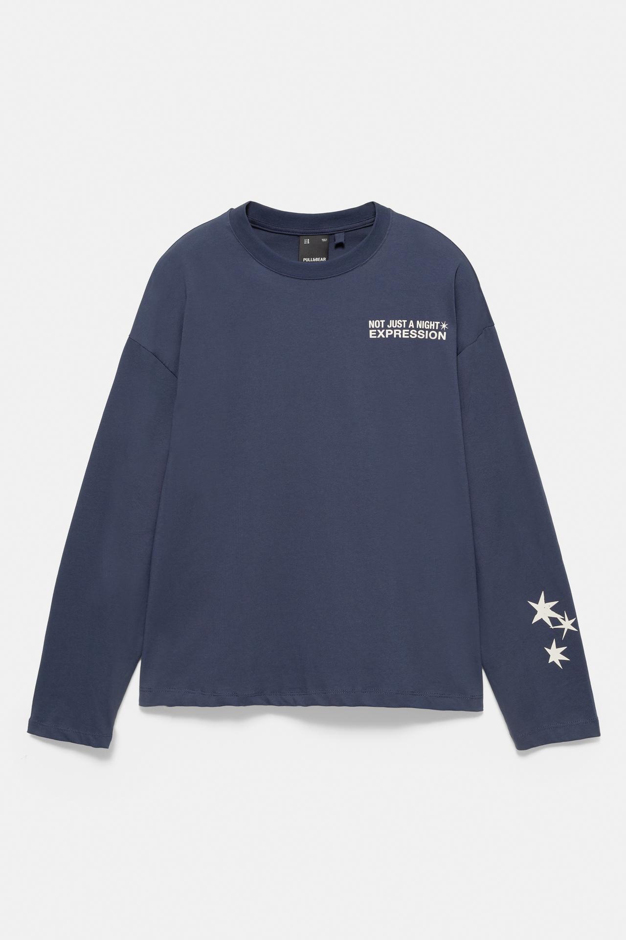 Star slogan T-shirt — Navy